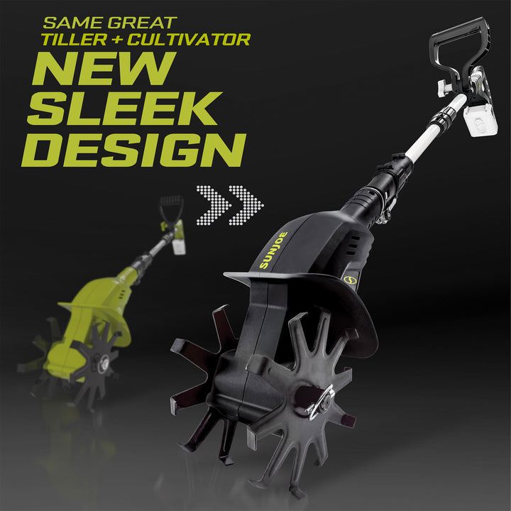 Sun Joe 24V Cordless Garden Tiller & Cultivator, 6" Dual Blades, 24V-TLR-LTE-A - VMInnovations