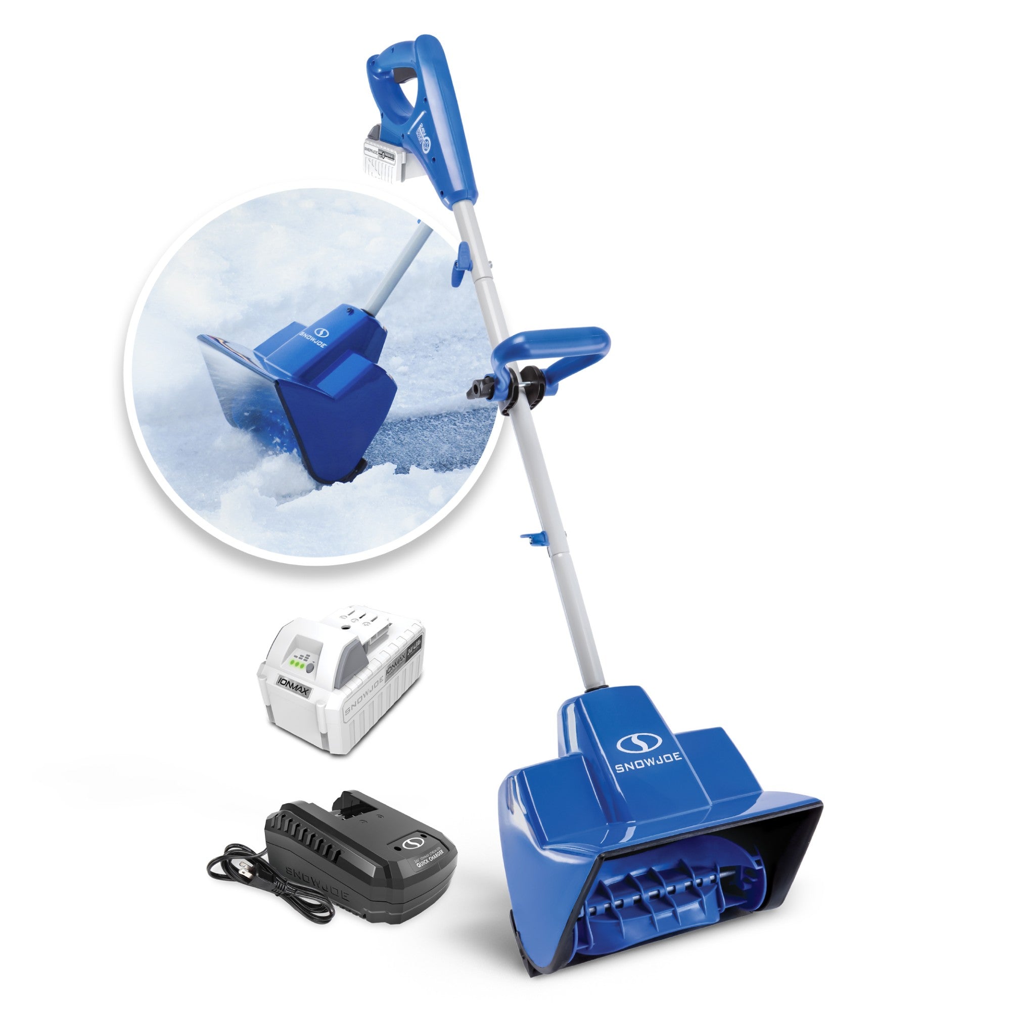 Snow Joe 24V 4Ah Cordless Snow Shovel for Winter Snow Removal, Blue (Open Box)