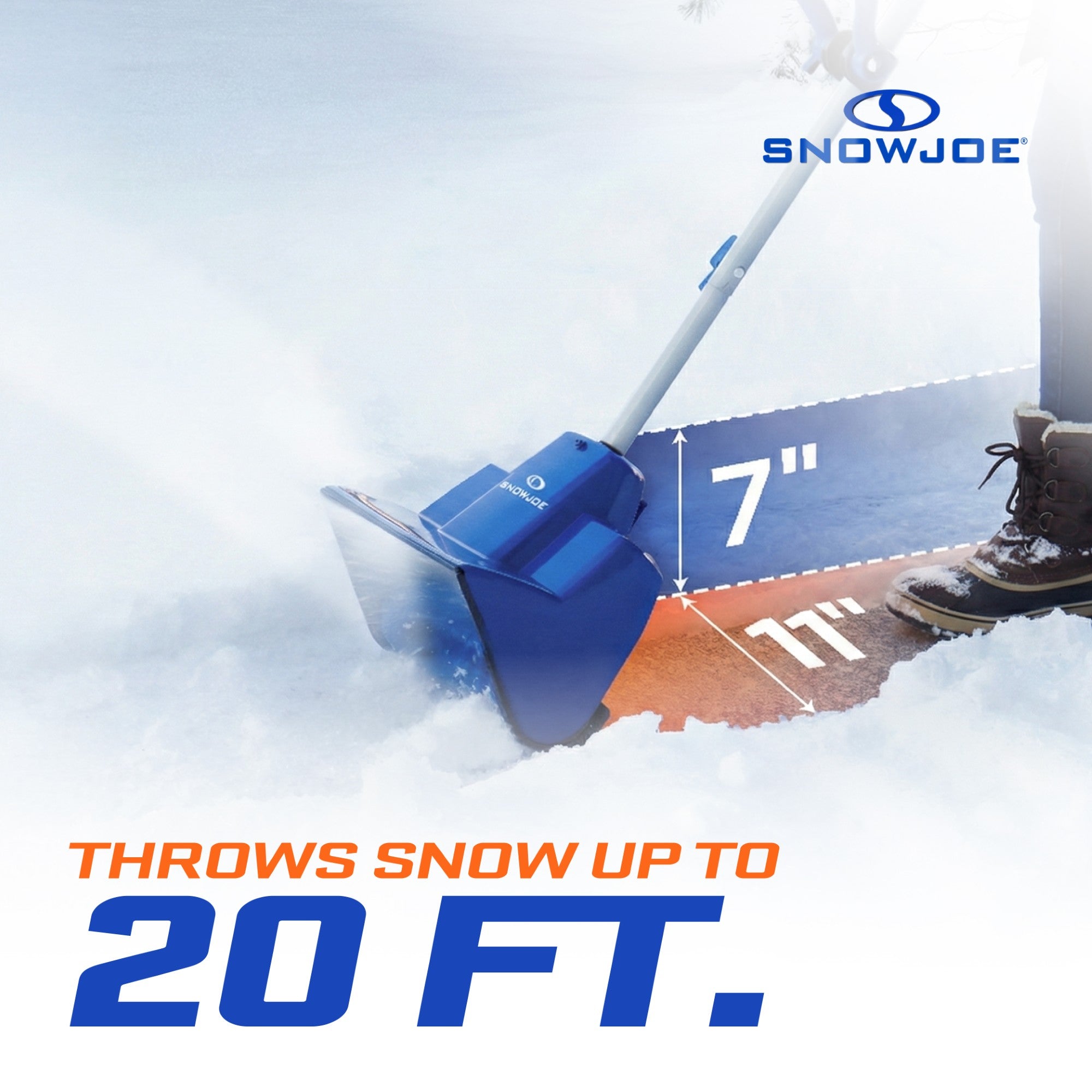 Snow Joe 24V 4Ah Cordless Snow Shovel for Winter Snow Removal, Blue (Open Box)