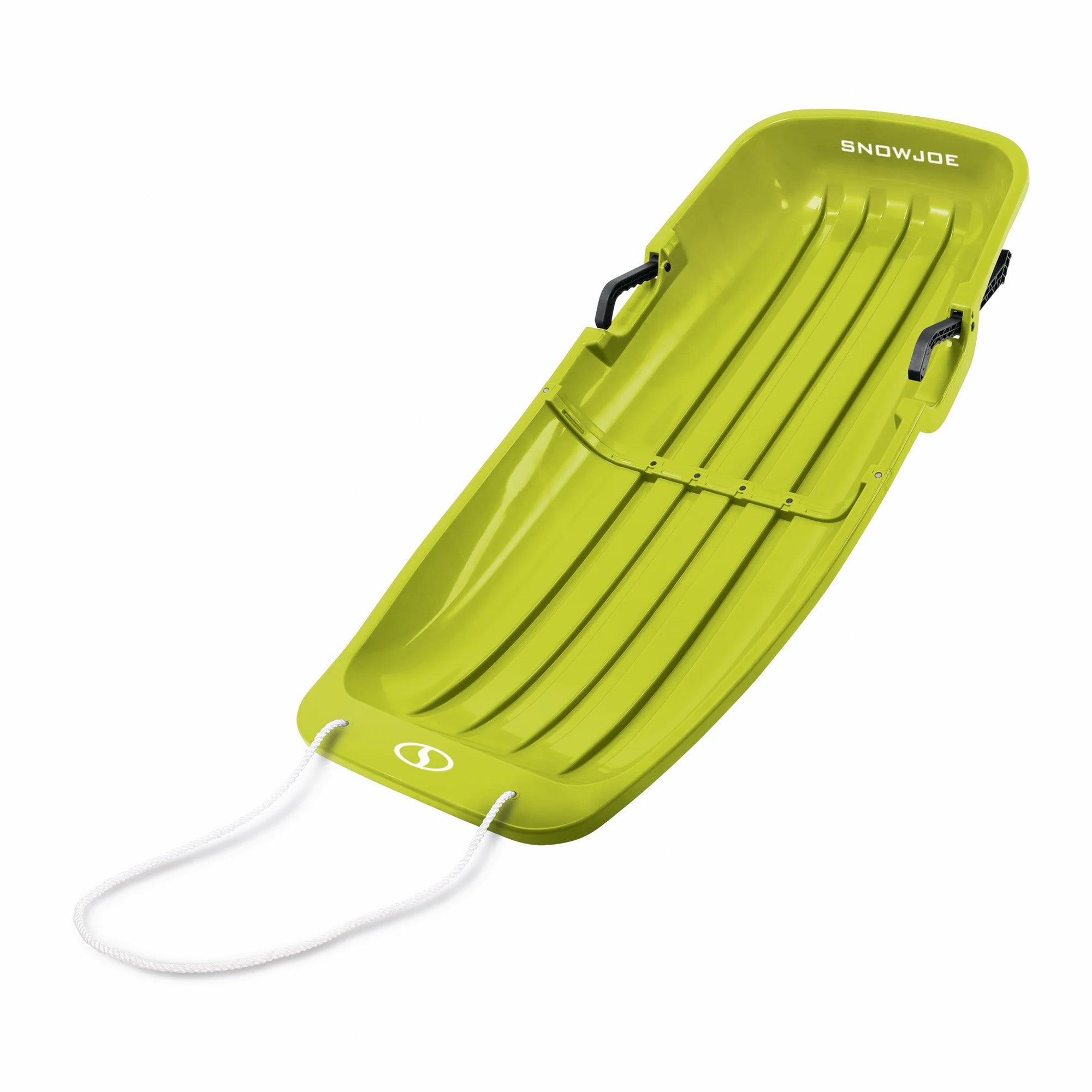 Snow Joe Plastic Snow Sled, 48” Sledding Toboggan Board w/ Handles, SJ-SLD48-GRN - VMInnovations