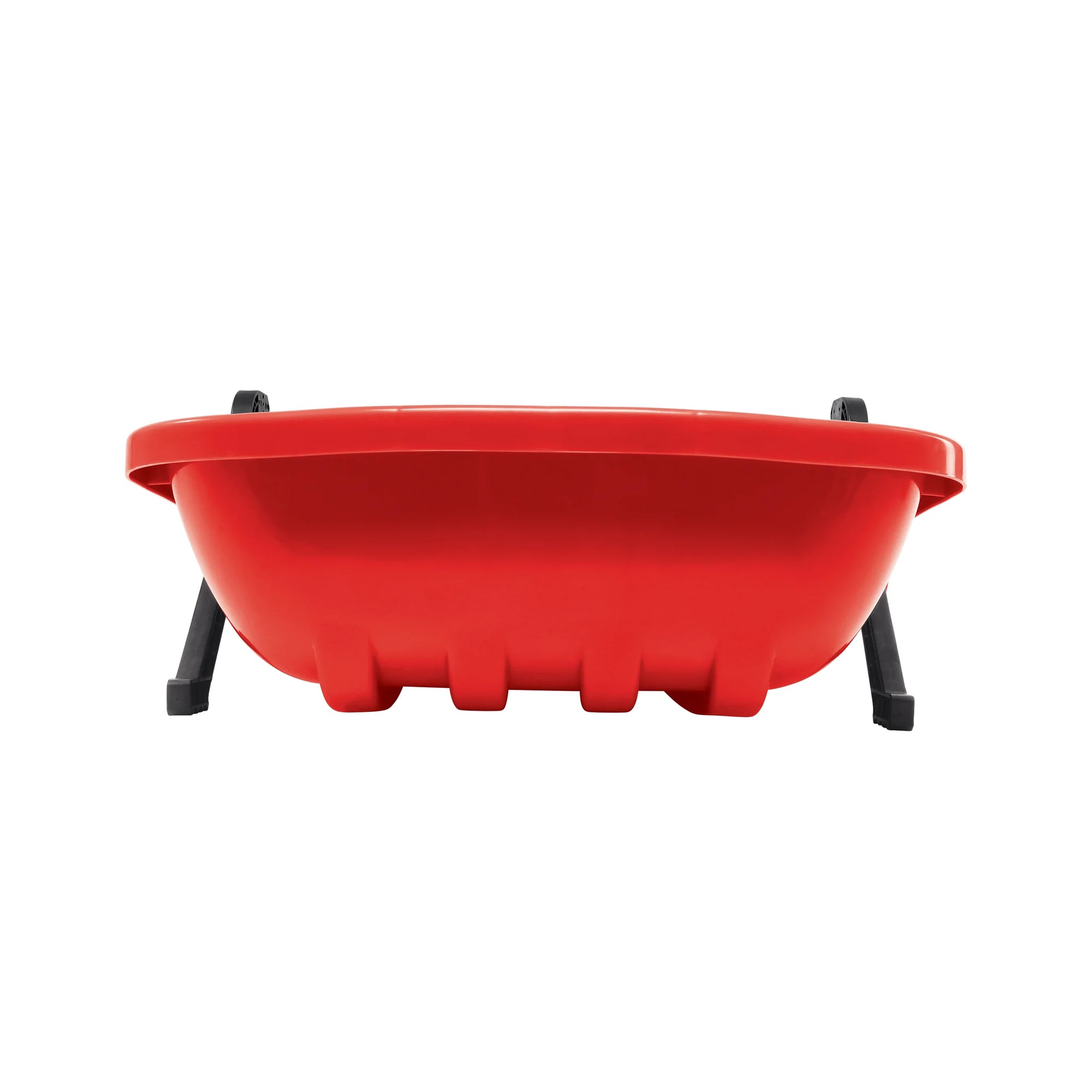 Snow Joe Snow Sled, 48” Sledding Toboggan Board w/Handles & Rope, Red (Open Box) - VMInnovations
