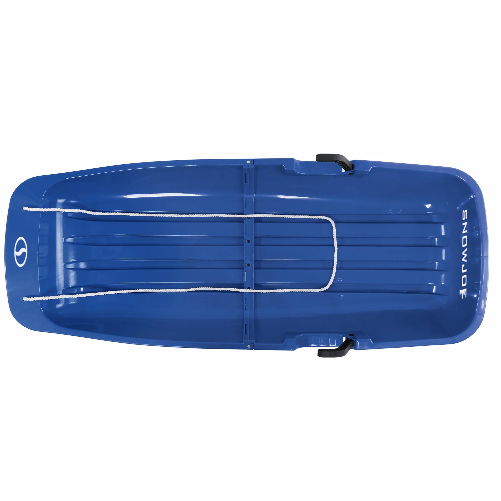 Snow Joe Snow Sled, 48” Sledding Toboggan Board w/Handles & Rope, Blue(Open Box) - VMInnovations