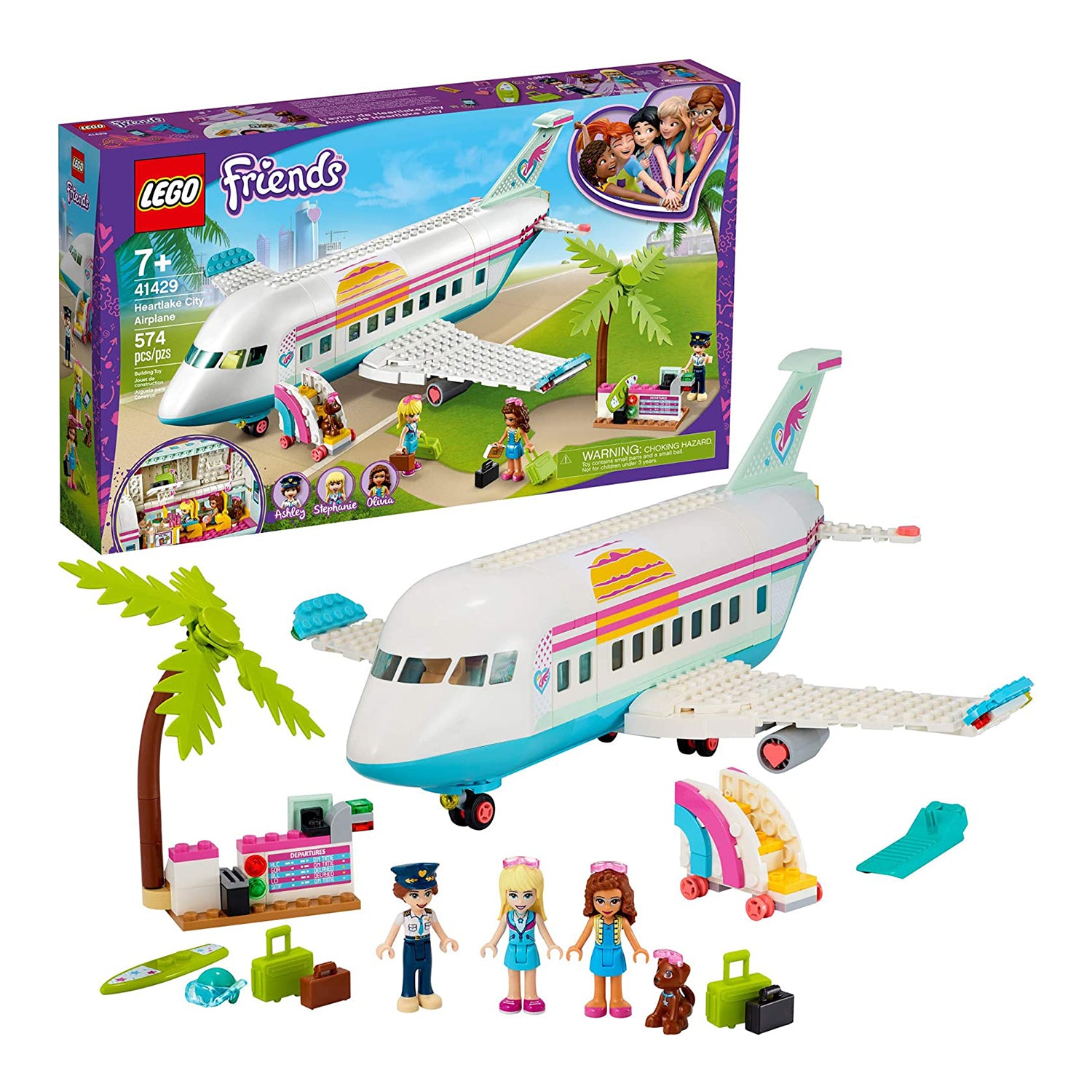 LEGO Friends 41429 Heartlake City Airplane 574 Piece Block Building Set for Kids