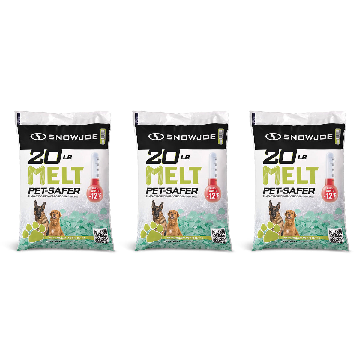 Snow Joe 3 Pack Pet Safer Premium Ice Melt Blend, Safer for Concrete Essentials