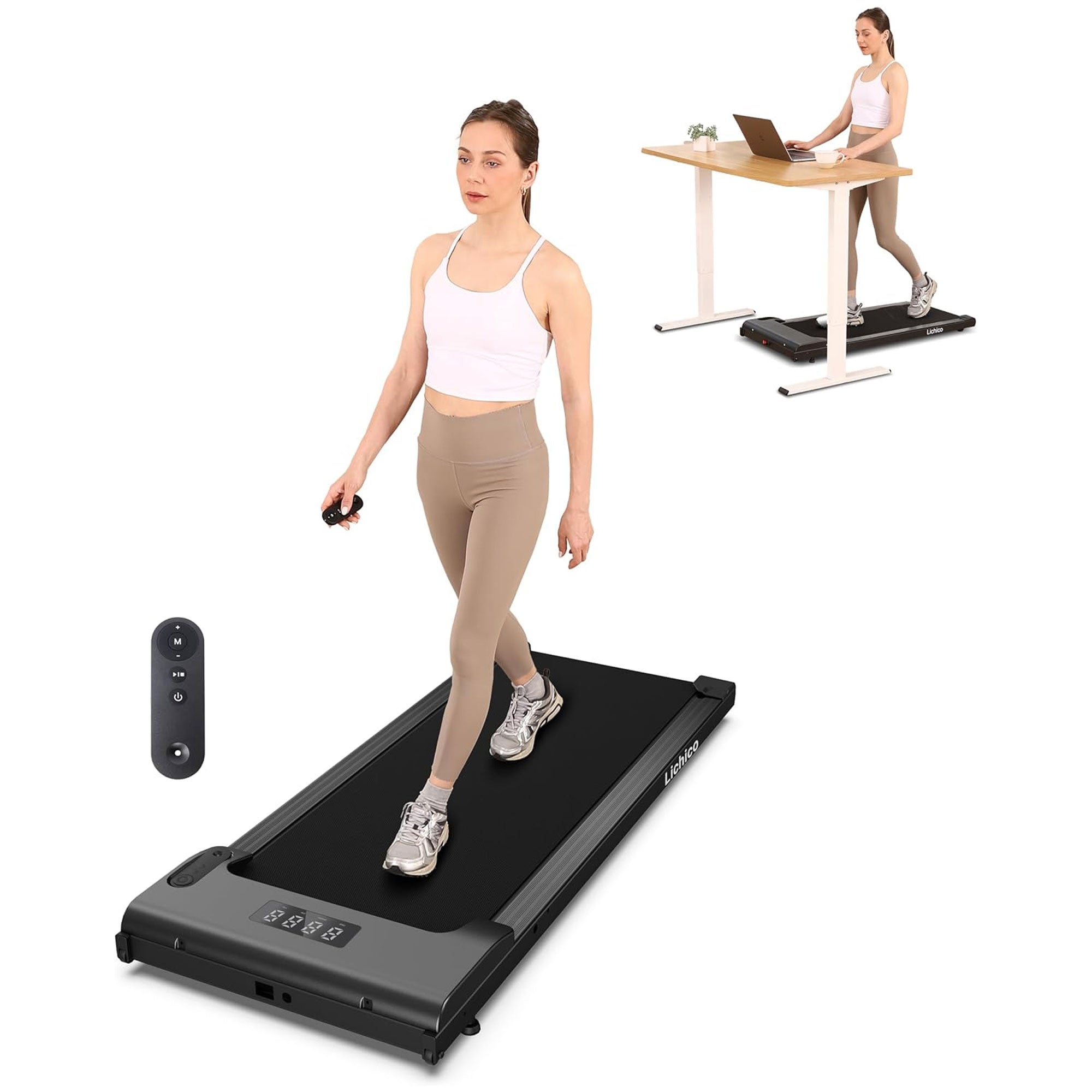 Lichico Walking Pad Under Desk Treadmill, Portable Exercise Machine (For Parts)