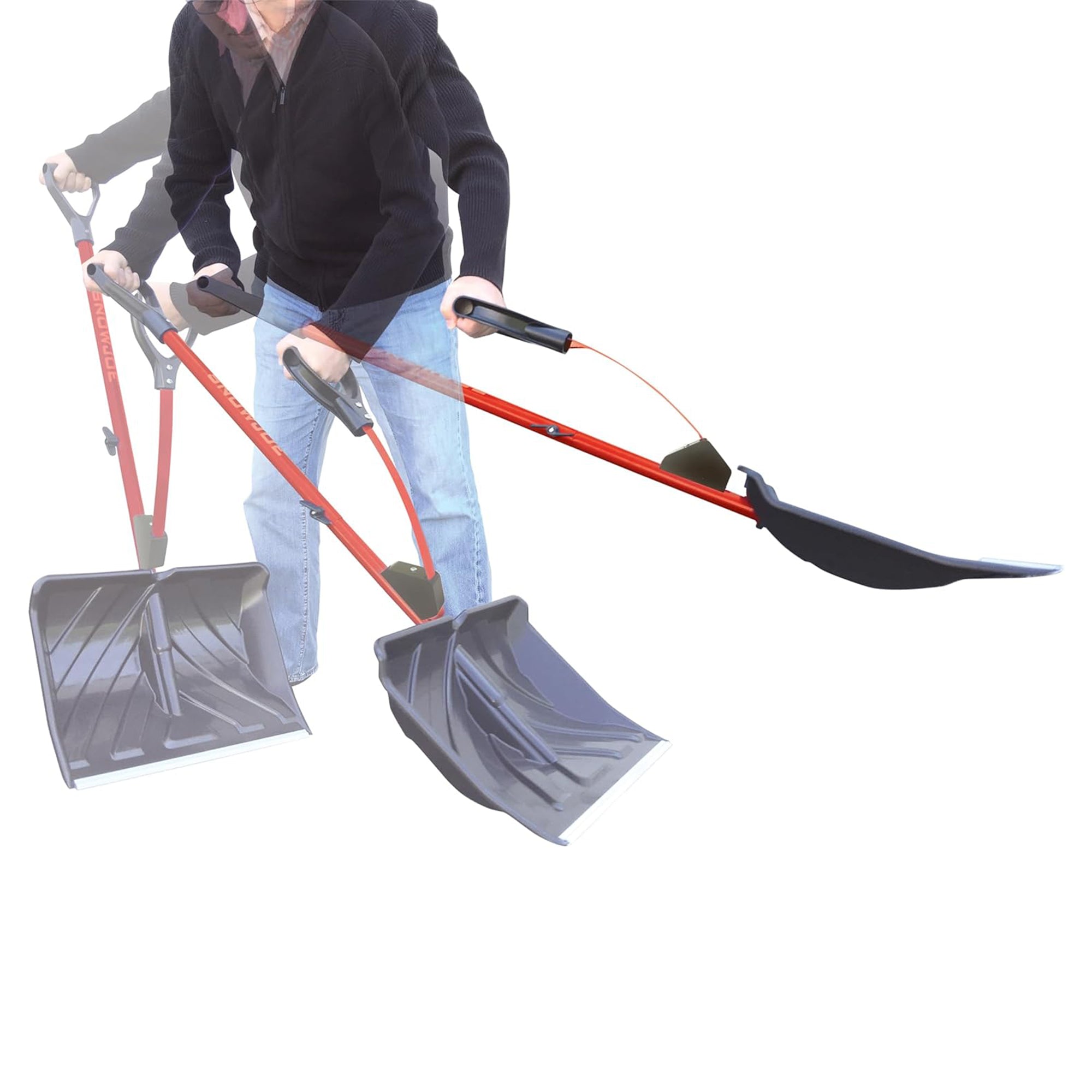 Snow Joe Shovelution Snow Shovel w/ 18" Shovel Blade and Handle, SJ-SHLV01-RED