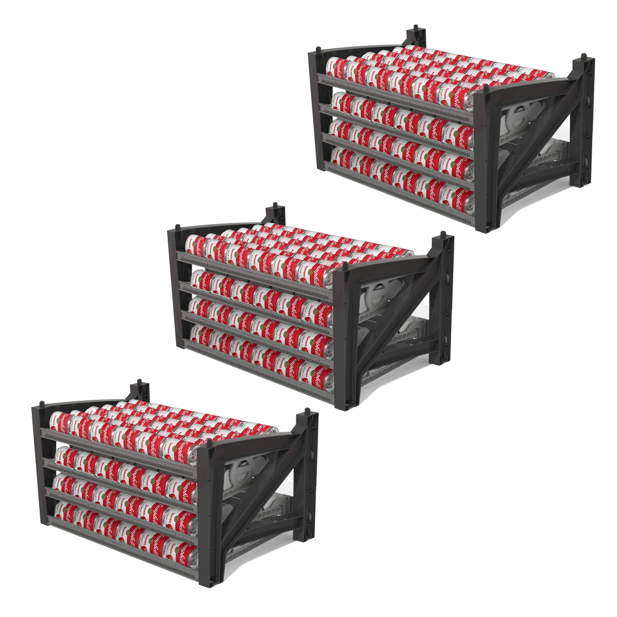 Shelf Reliance Cansolidator Max 156 Soup & Small Canned Storage, USA Made,3 Pack - VMInnovations