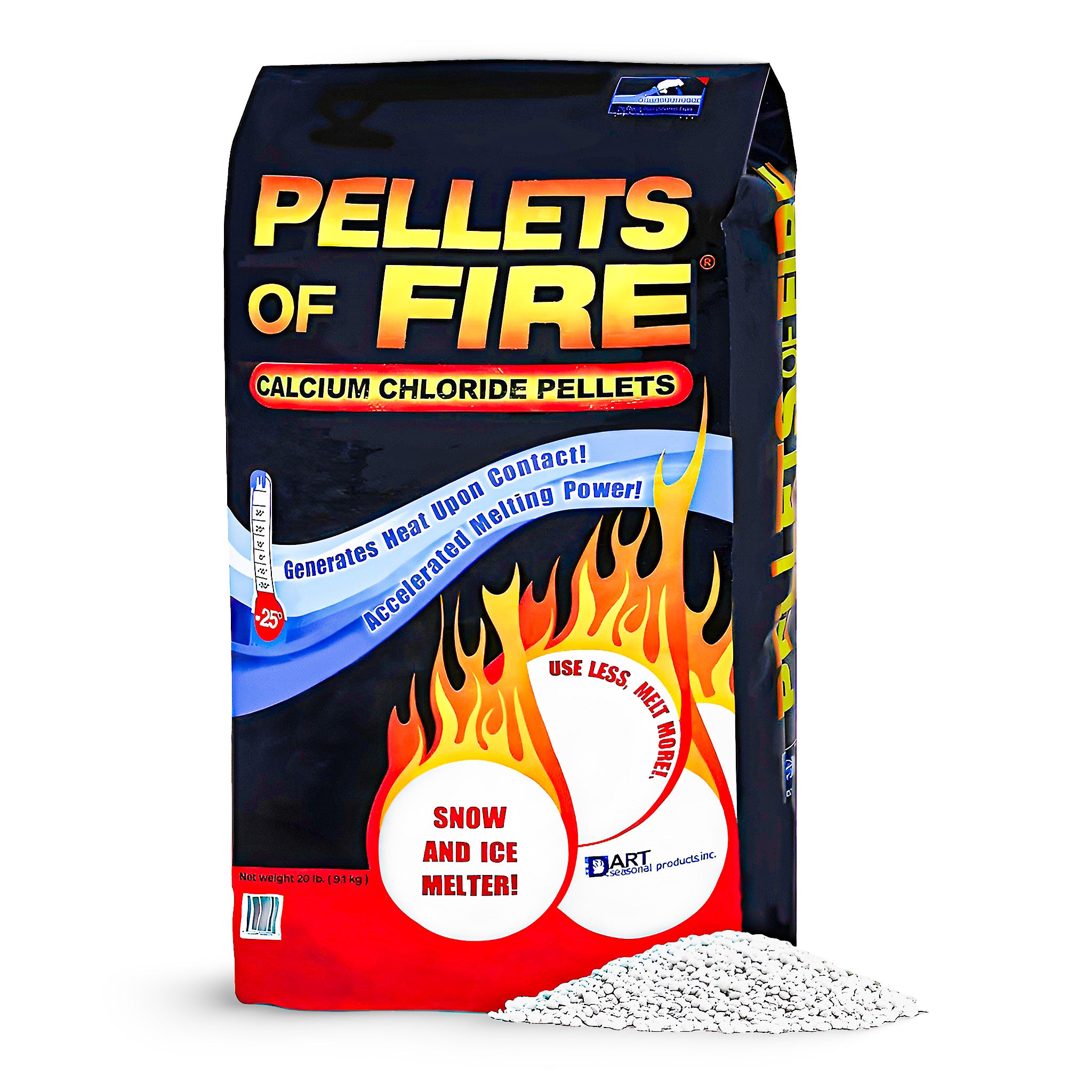 Snow Joe Pellets of Fire Ice Melter, Driveways, Sidewalks, Concrete, 20 lb