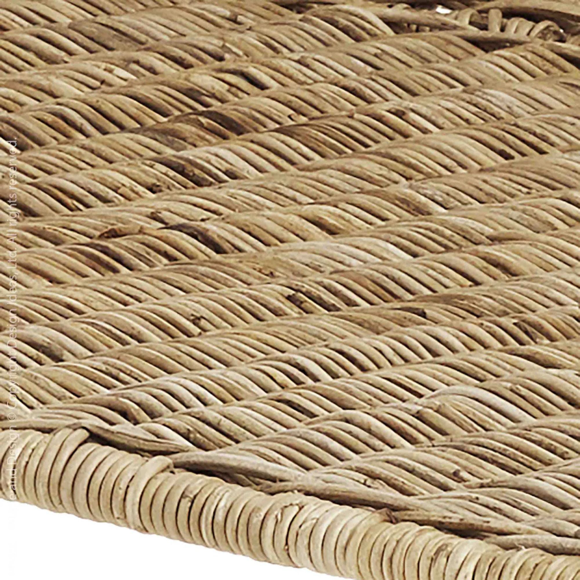 texxture Ormond Woven Rattan Side Chair w/Metal Legs, Natural (Open Box) - VMInnovations