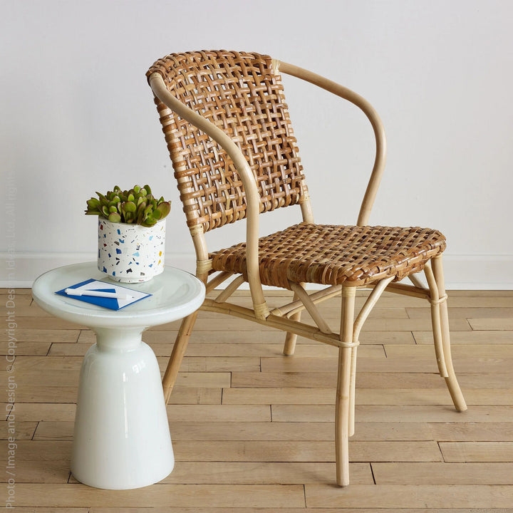 texxture 2 Pack Lilas Woven Rattan Bistro Chairs for Home Furniture, Natural - VMInnovations