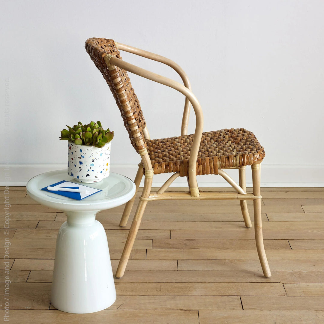 texxture 2 Pack Lilas Woven Rattan Bistro Chairs for Home Furniture, Natural - VMInnovations