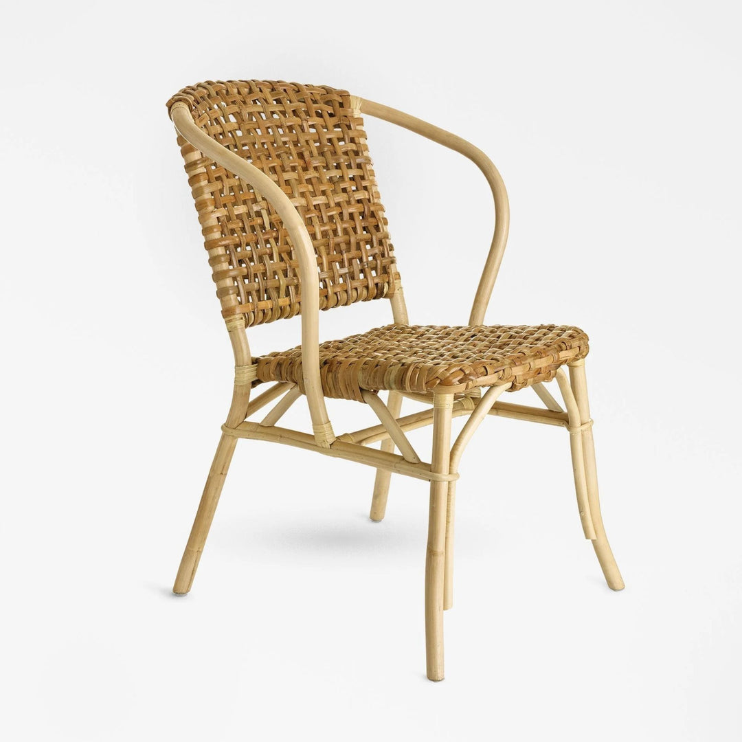 texxture 2 Pack Lilas Woven Rattan Bistro Chairs for Home Furniture, Natural - VMInnovations