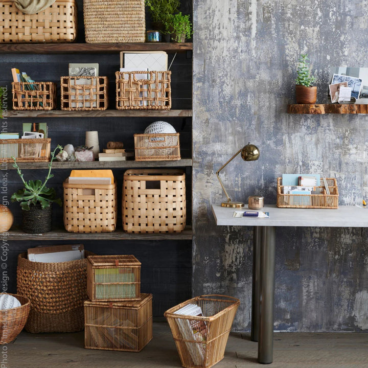 texxture 3 Pack Palomar Woven Basket Nesting Organizer Bins, Home Decor, Natural - VMInnovations