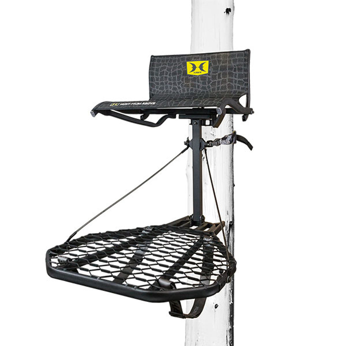 Hawk Hang On Stand, Lumbar Seat Hunting Gear w/Platform, 34x24" (For Parts) - VMInnovations