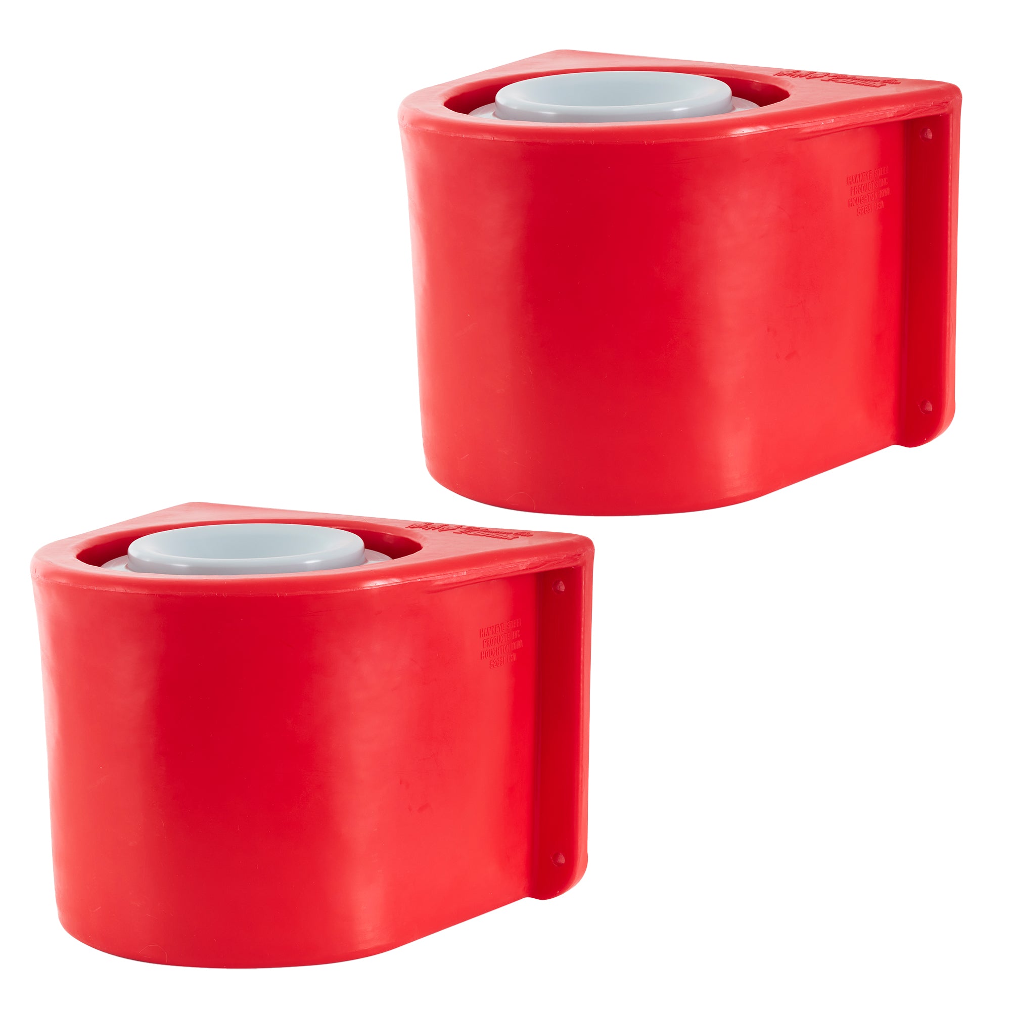 Brower 2 Pack Plastic Insulated Horse Bucket Holder, 5 Gallon, Wall Mount, Red - VMInnovations