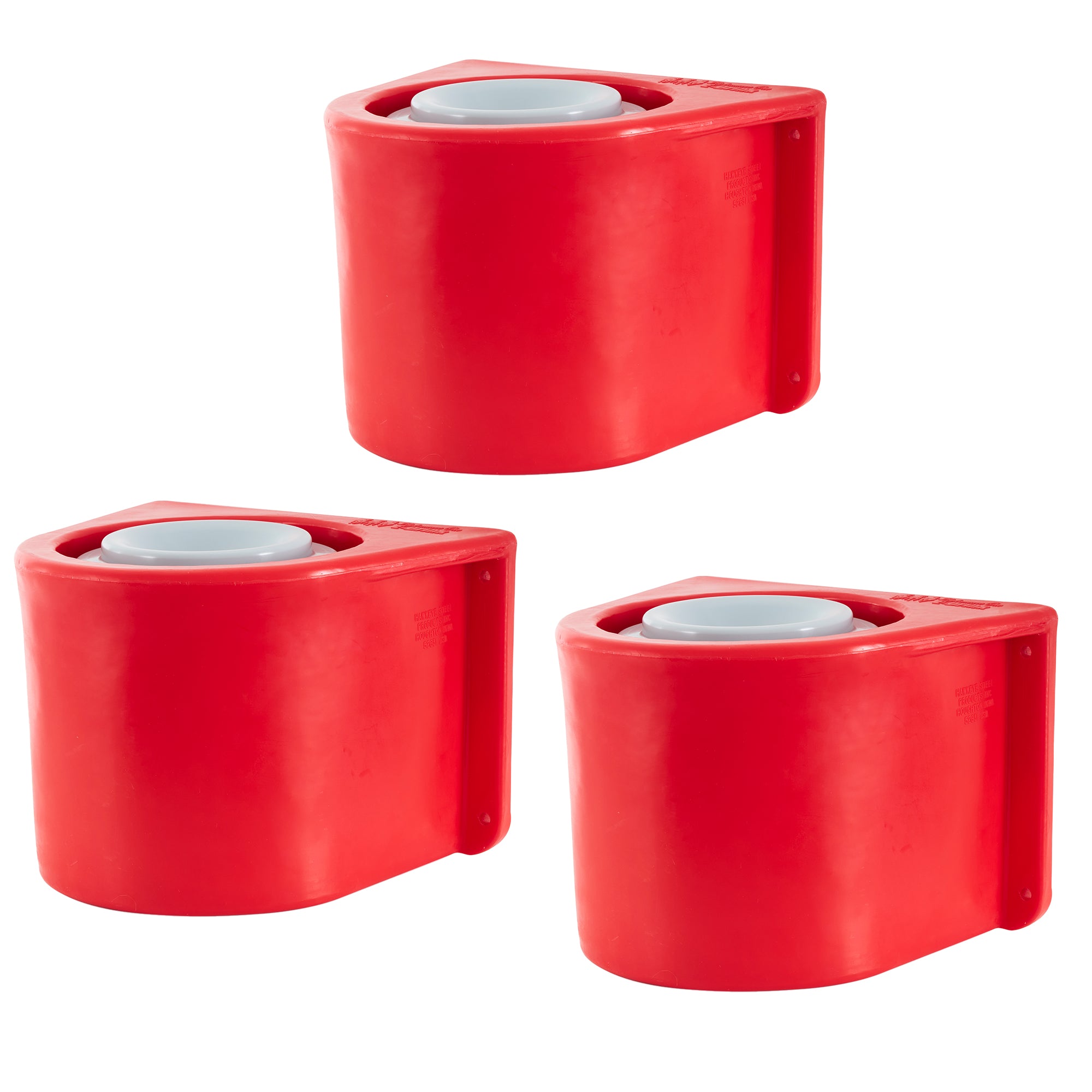 Brower 3 Pack Plastic Insulated Horse Bucket Holder, 5 Gallon, Wall Mount, Red - VMInnovations