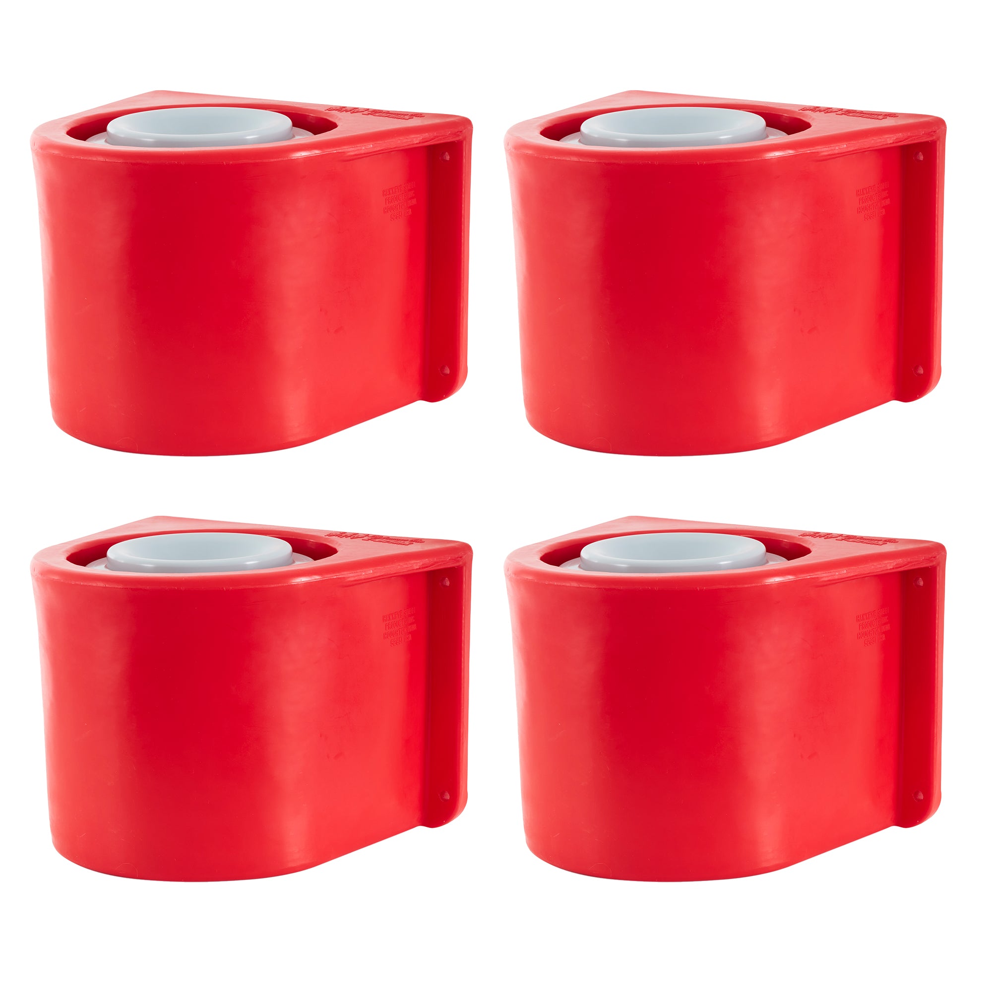 Brower 4 Pack Plastic Insulated Horse Bucket Holder, 5 Gallon, Wall Mount, Red - VMInnovations
