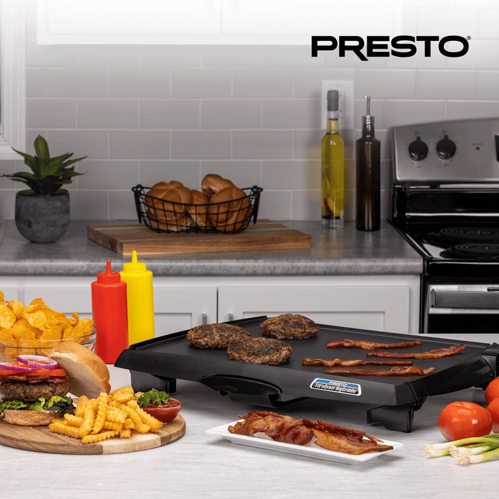 Presto Tilt 'n Drain Electric BigGriddle with Nonstick Ceramic Cooking Surface - VMInnovations