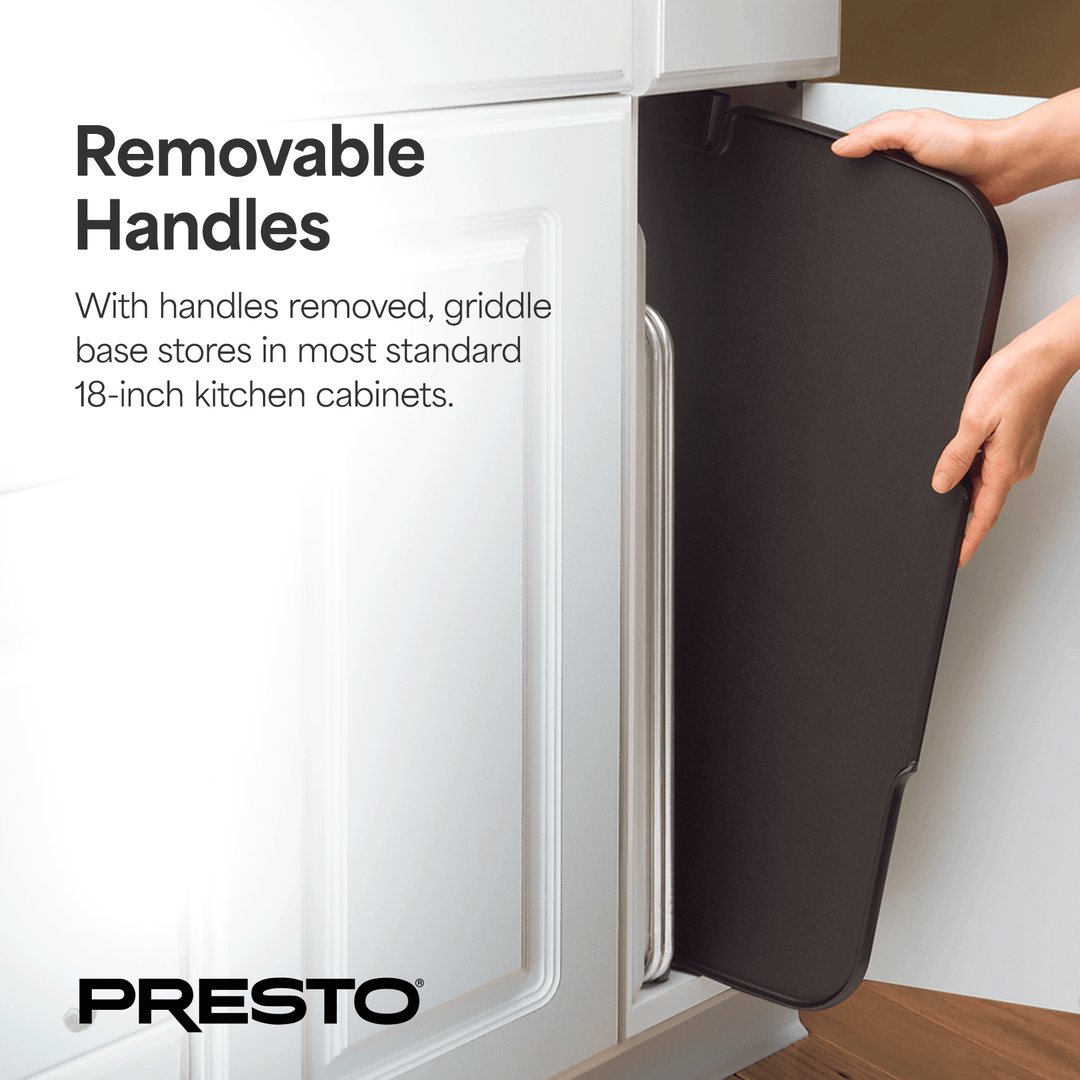 Presto 22" Electric Griddle with Removable Handles and Nonstick Cooking Surface