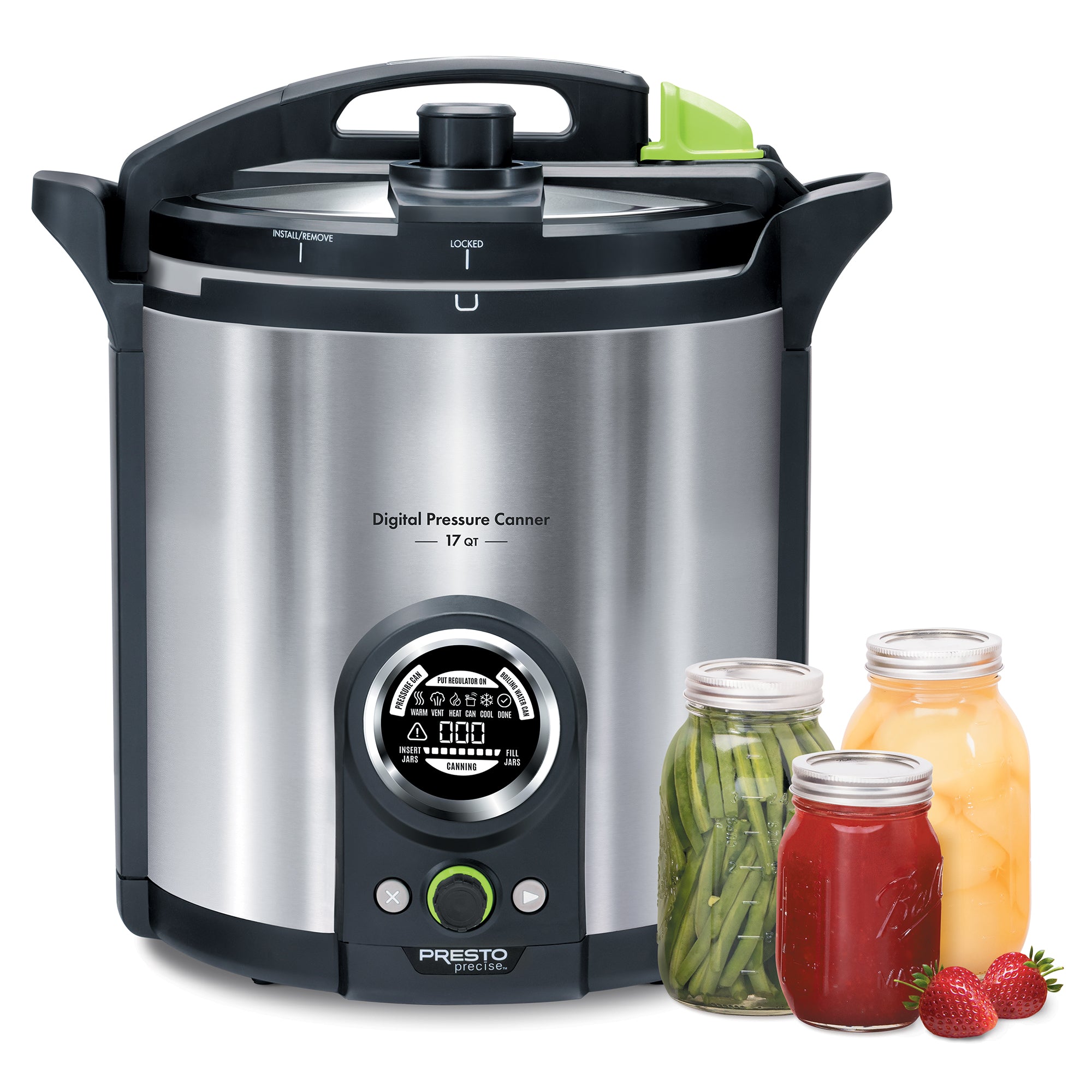 Presto Precise 02152 17 Qt Electric Pressure Canner, Stainless Steel, Silver - VMInnovations