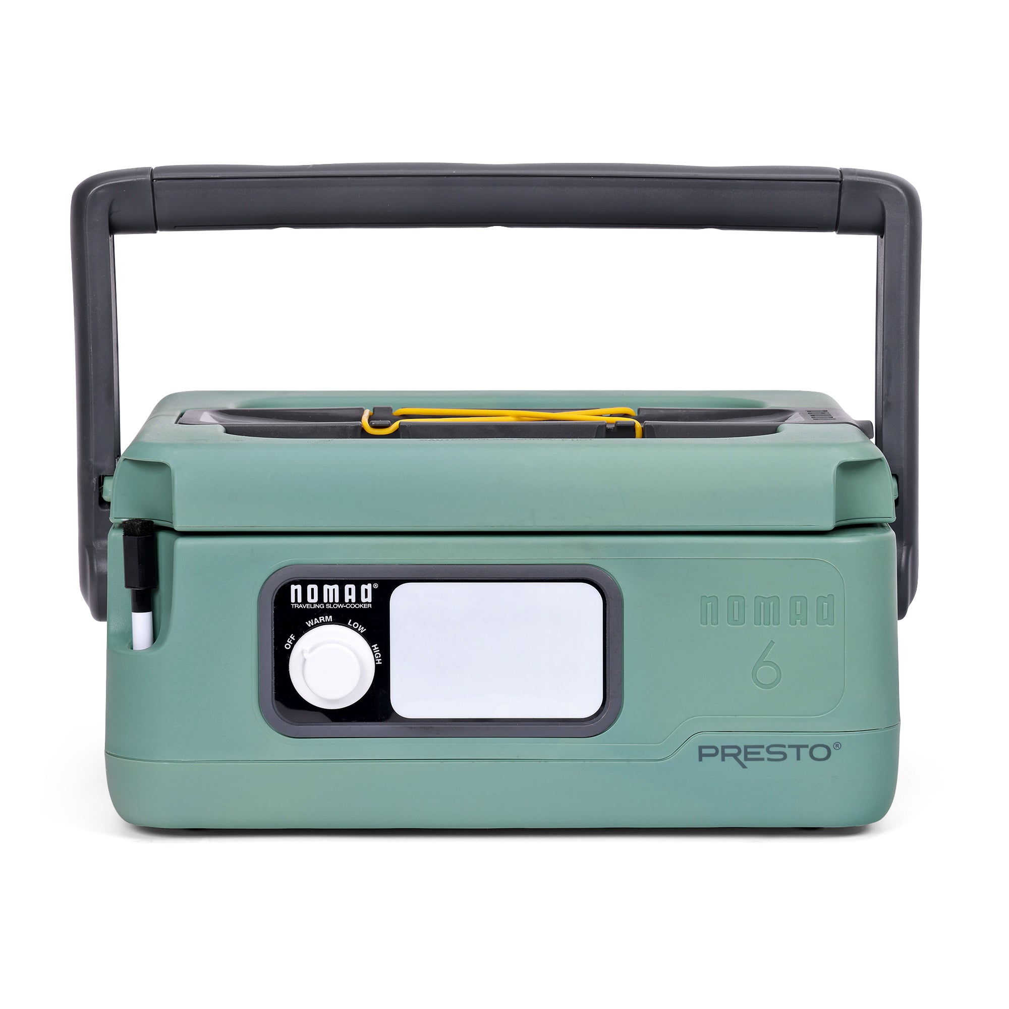 Presto 6 Qt Nomad Portable Electric Slow Cooker w/Locking Lid, Green (Open Box)