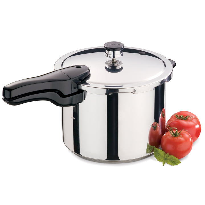 Presto 01362 6 Quart Stainless Steel Pressure Cooker, Tri Clad Base, Silver - VMInnovations