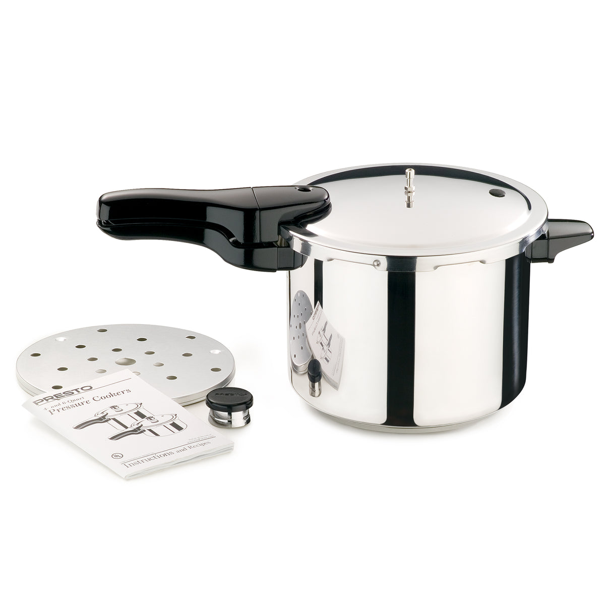 Presto 6qt Stainless Steel Pressure Cooker, Tri Clad Base, Silver (Open Box) - VMInnovations
