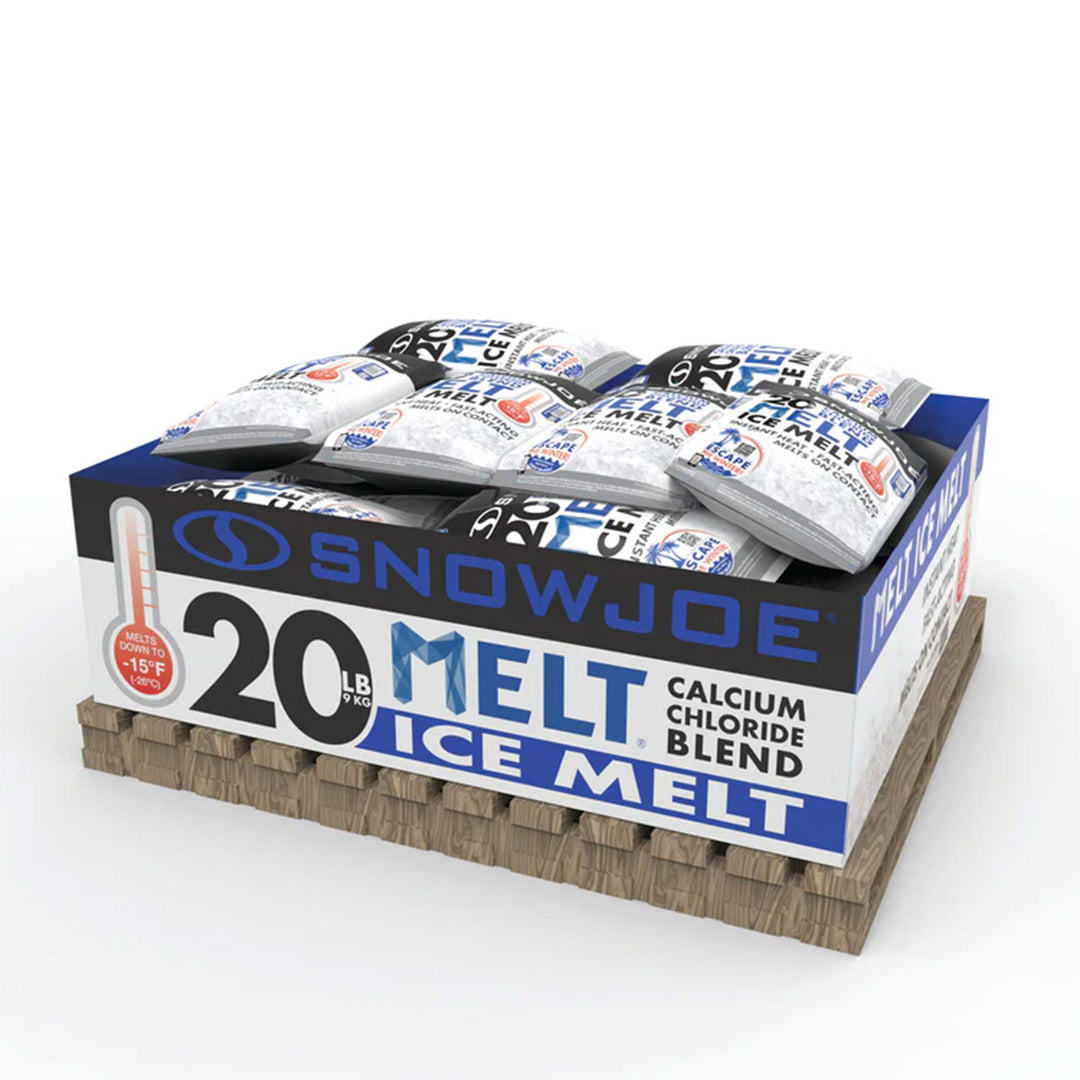 Snow Joe Calcium Chloride Ice Melt Blend Snow Removal, 20 Lbs, Blue, MELT20ESB - VMInnovations