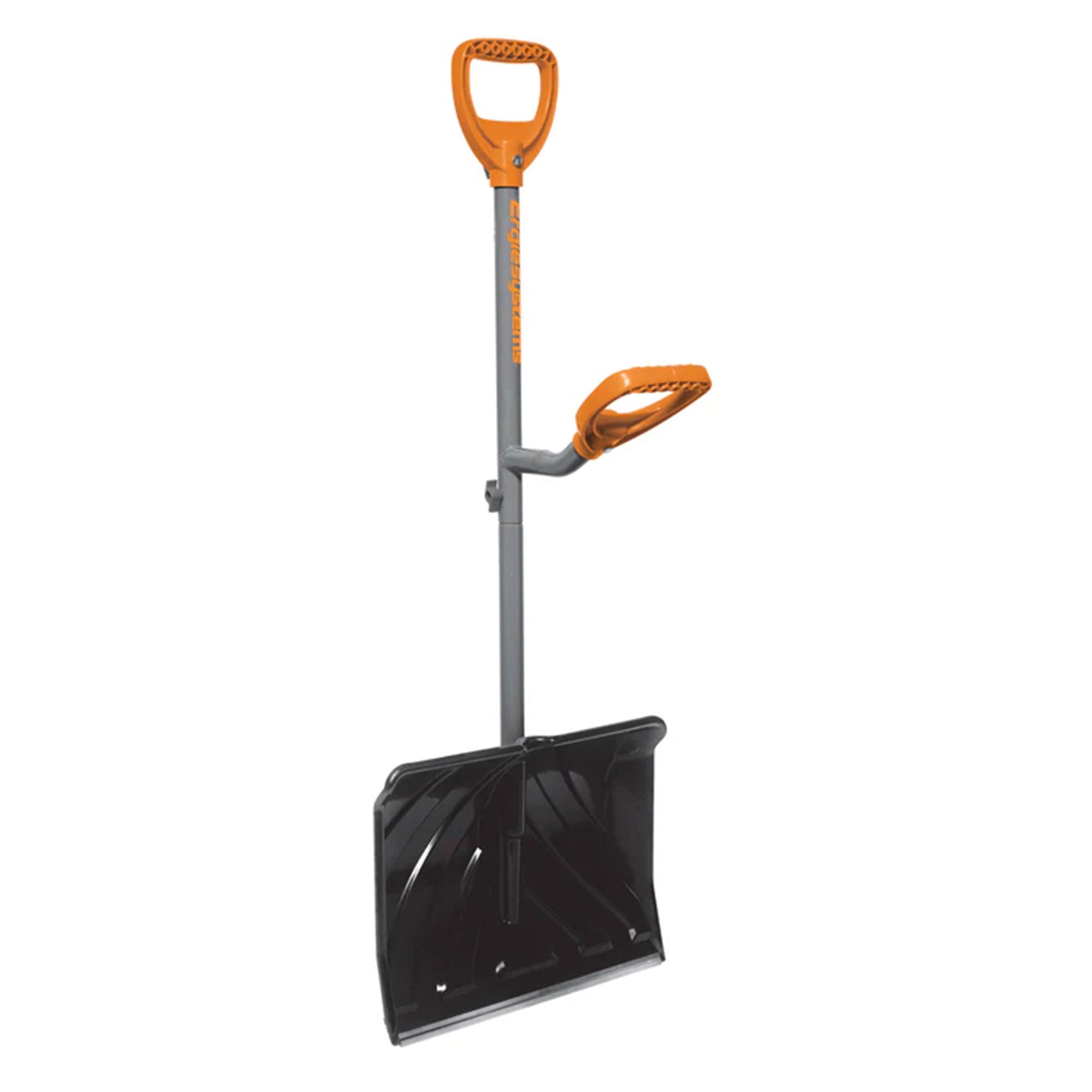 ErgieShovel 18” Steel Snow Shovel, 34.5” Shaft, Push Scoop, Orange (Open Box)