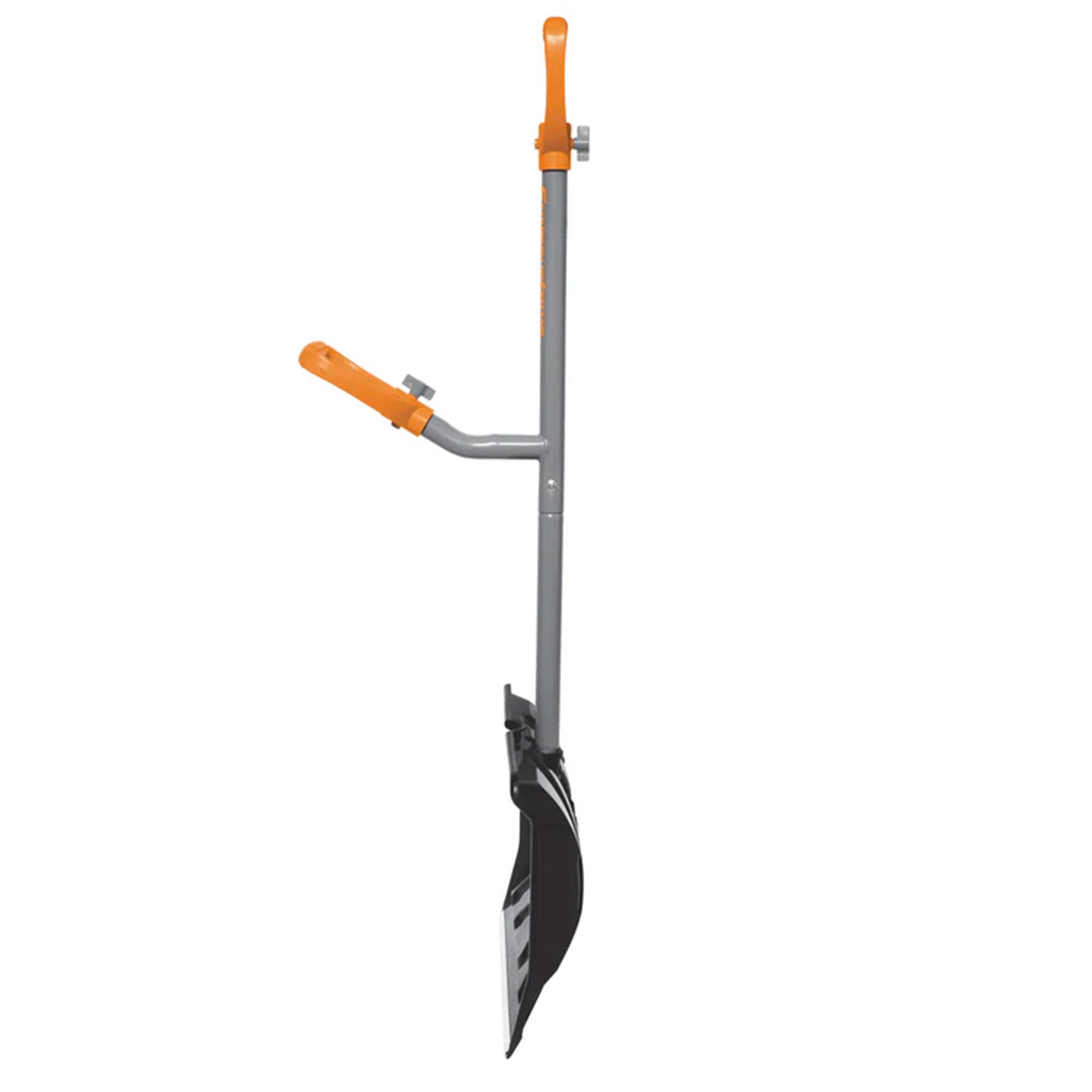 ErgieShovel 18” Steel Snow Shovel, 34.5” Shaft, Push Scoop, Orange (Open Box)
