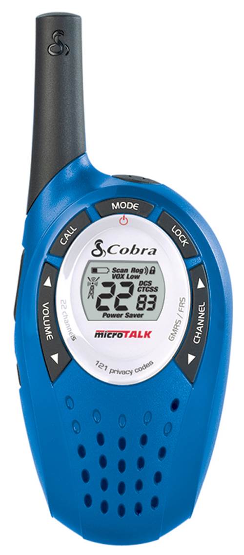 2 COBRA CXT237 MicroTalk 20 Mile FRS/GMRS 22 Channel Walkie Talkie 2-Way Radios