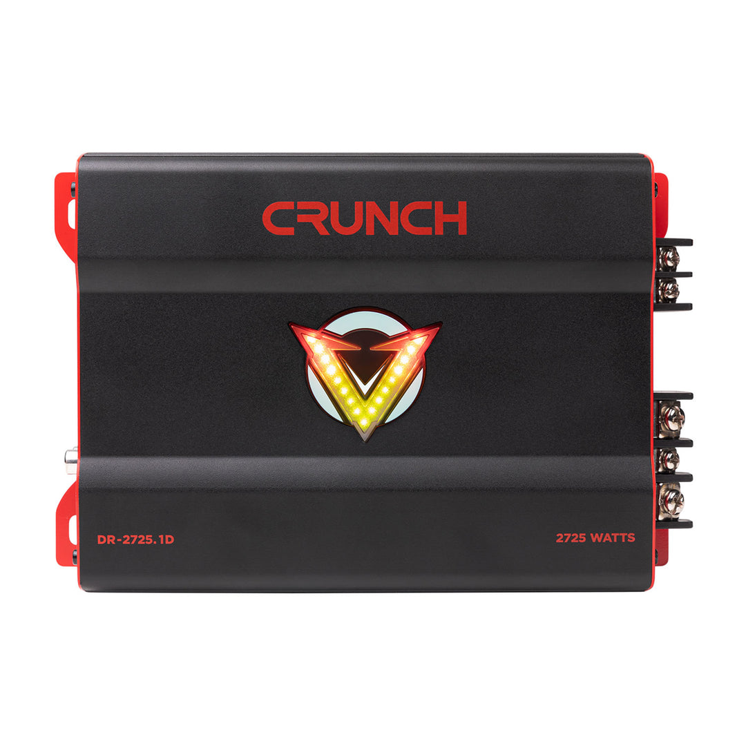 Crunch 2725W Mono block Subwoofer Car Audio Amp, Adjustable Crossover, Bass Knob - VMInnovations