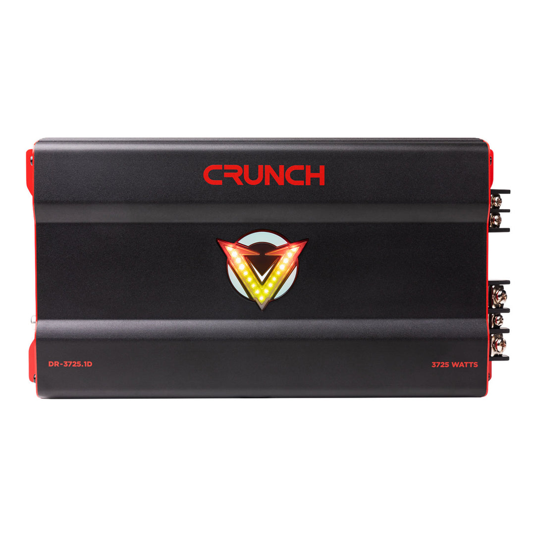 Crunch 3725W Monoblock Subwoofer Car Audio Amp, Adjustable Crossovers, Bass Knob - VMInnovations