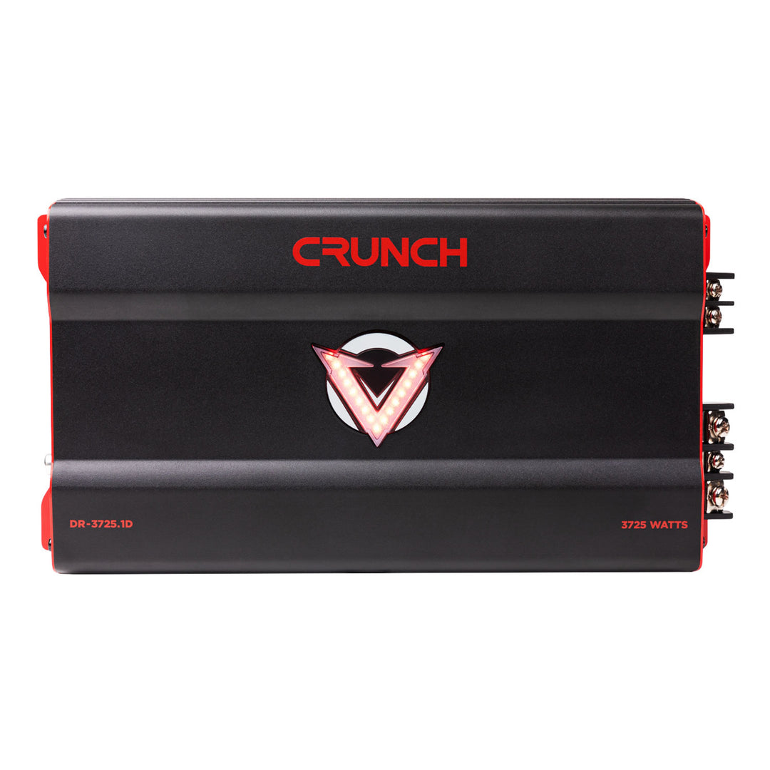 Crunch 3725W Monoblock Subwoofer Car Audio Amp, Adjustable Crossovers, Bass Knob - VMInnovations