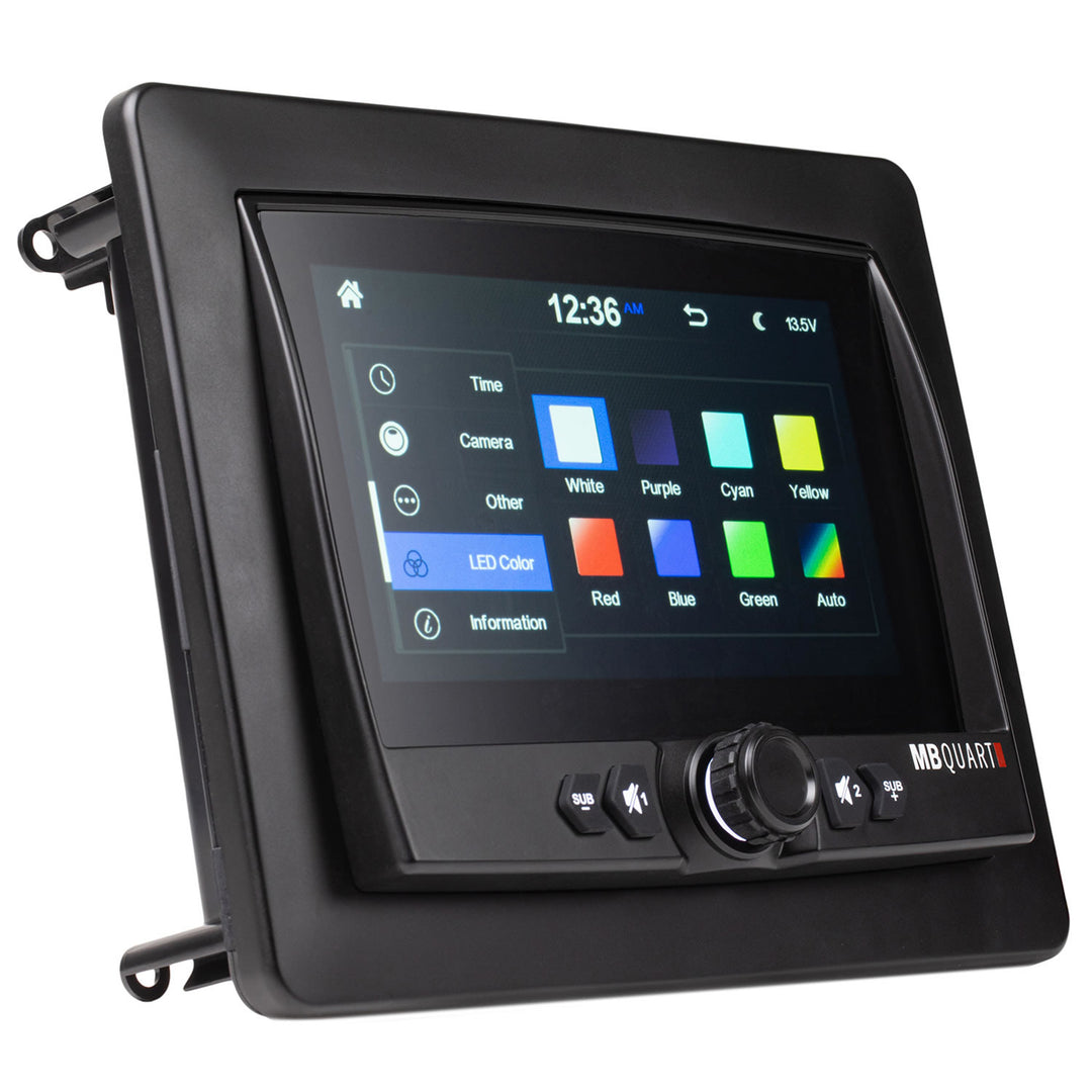 MB Quart Portable Touchscreen Car Stereo Audio System for Boat & UTV, Black - VMInnovations