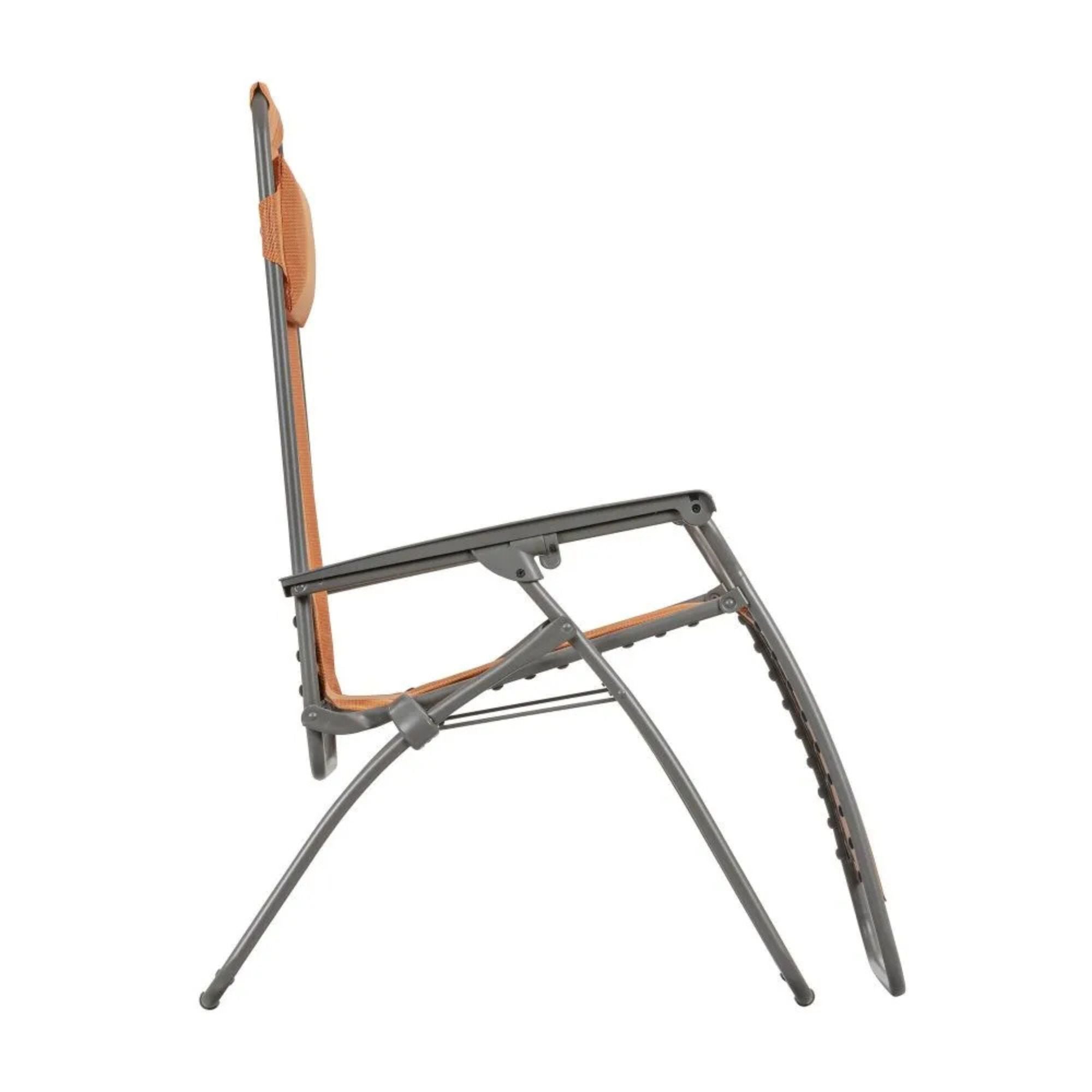Lafuma R Clip Reclining Foldable Zero Gravity Relaxation Patio Chair, Clementine - VMInnovations