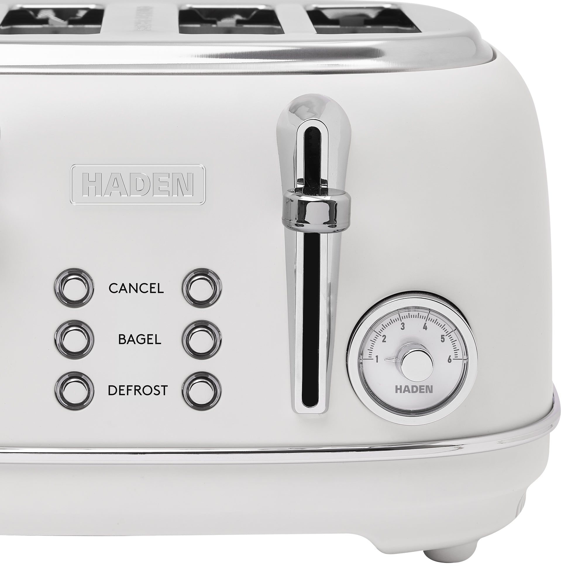Haden Chelsea Stainless Steel 4 Slice Toaster, Extra Wide Slots (Open Box) - VMInnovations