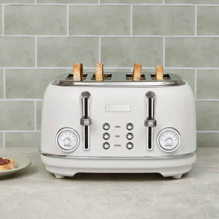 Haden Chelsea Stainless Steel 4 Slice Toaster, Extra Wide Slots (Open Box) - VMInnovations