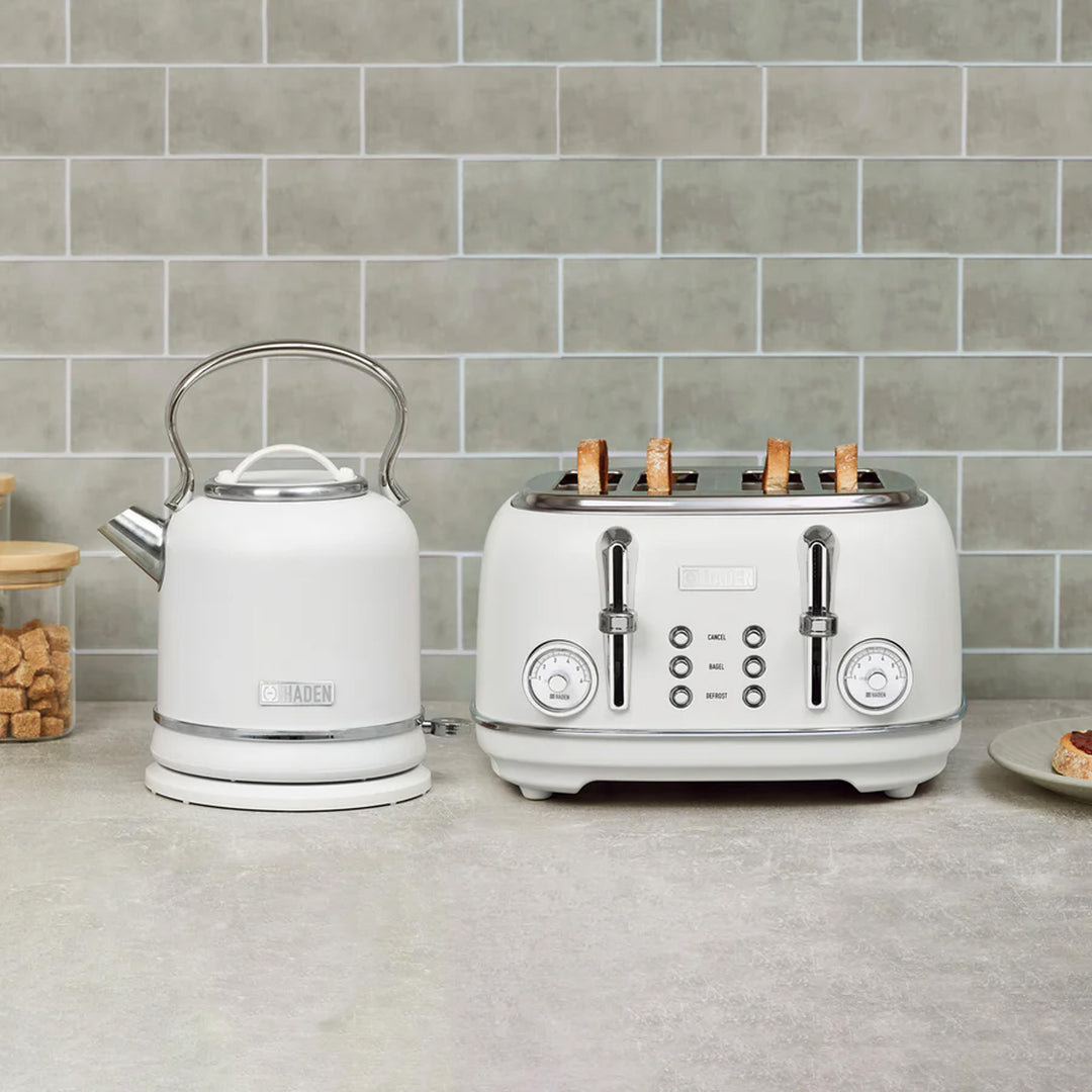 Haden Chelsea Stainless Steel 4 Slice Toaster, Extra Wide Slots (Open Box) - VMInnovations