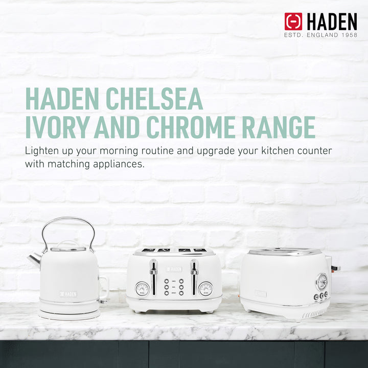 Haden Chelsea Stainless Steel 4 Slice Toaster, Extra Wide Slots (Open Box) - VMInnovations