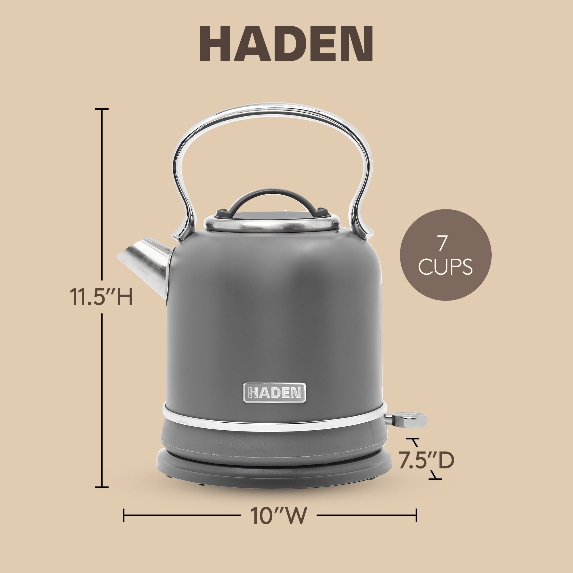 Haden Chelsea 1.7 Liter Electric Water Kettle w/ 360-Degree Base (Open Box)