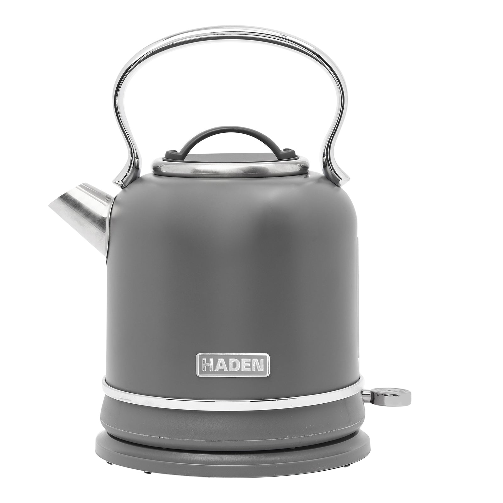 Haden Chelsea 1.7 Liter Electric Water Kettle w/ 360-Degree Base, Grey & Chrome - VMInnovations