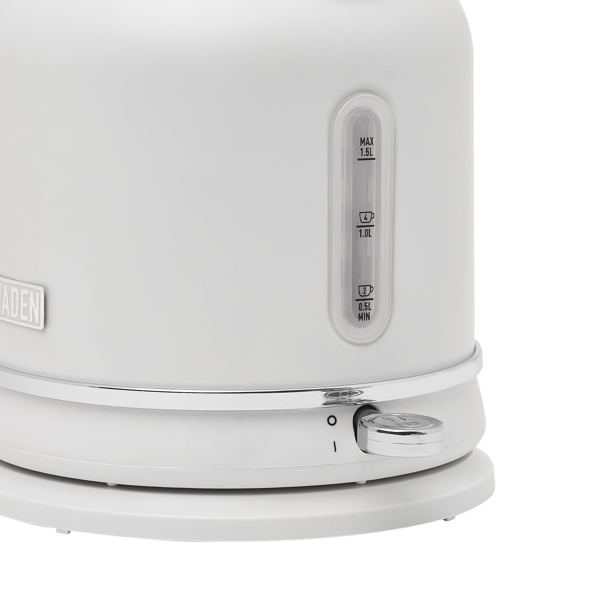 Haden Chelsea 1.7 Liter Electric Water Kettle w/ 360-Degree Base, Ivory & Chrome - VMInnovations