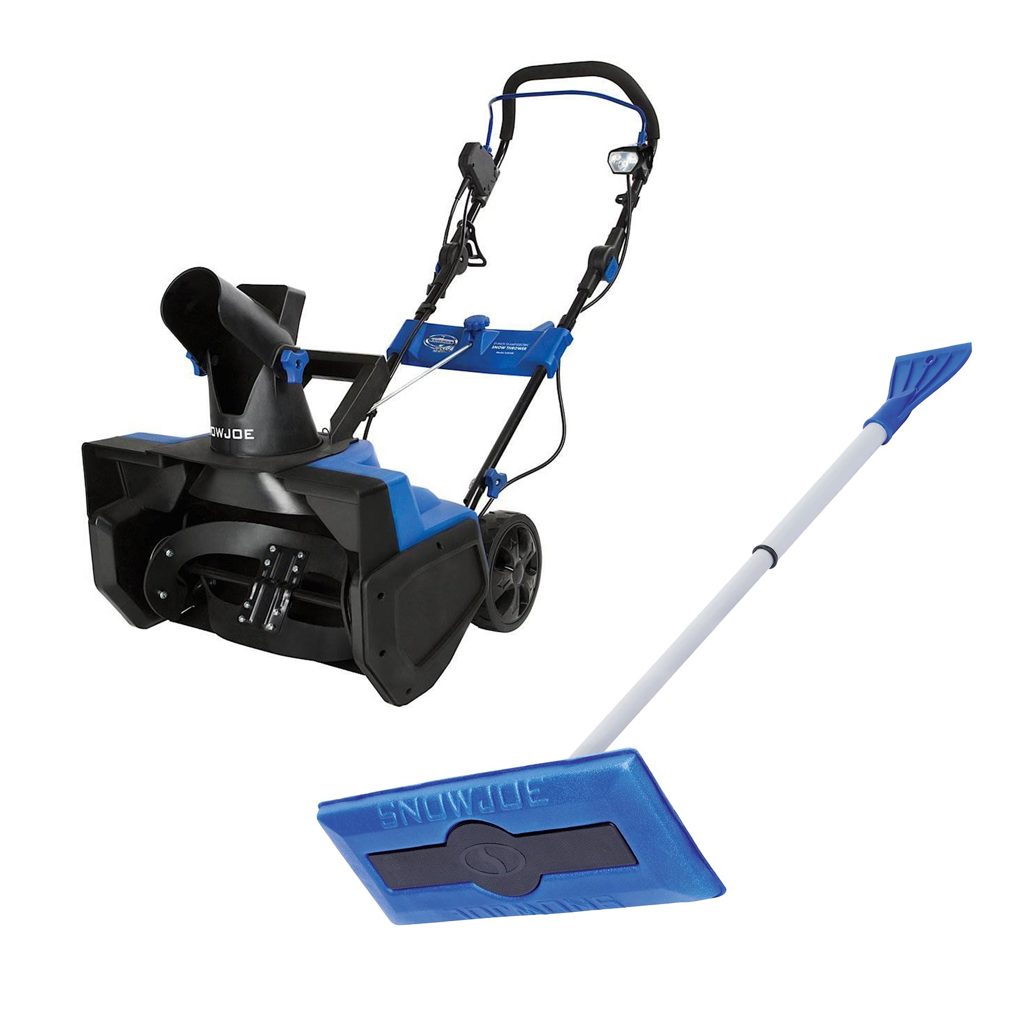 Snow Joe Ultra 15 Amp Electric Snow Thrower & Windshield Snow Ice Scraper Combo - VMInnovations