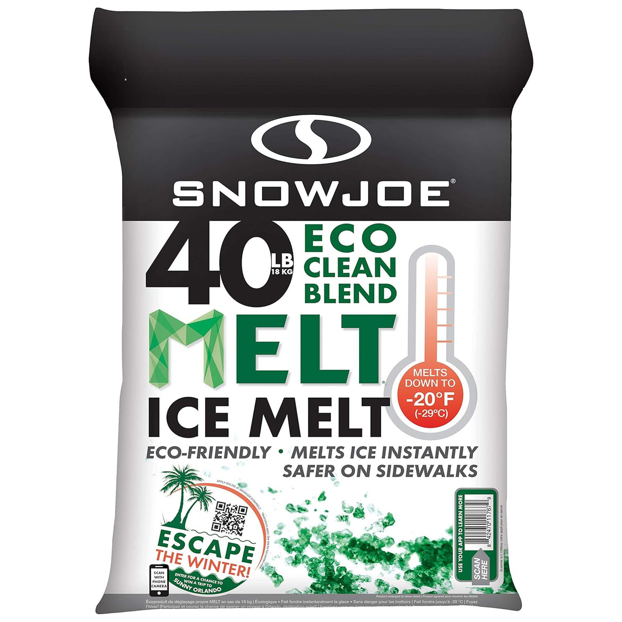 Snow Joe Eco Clean Ice Melter Blend, Safe for Concrete & Plants, 40lb - VMInnovations