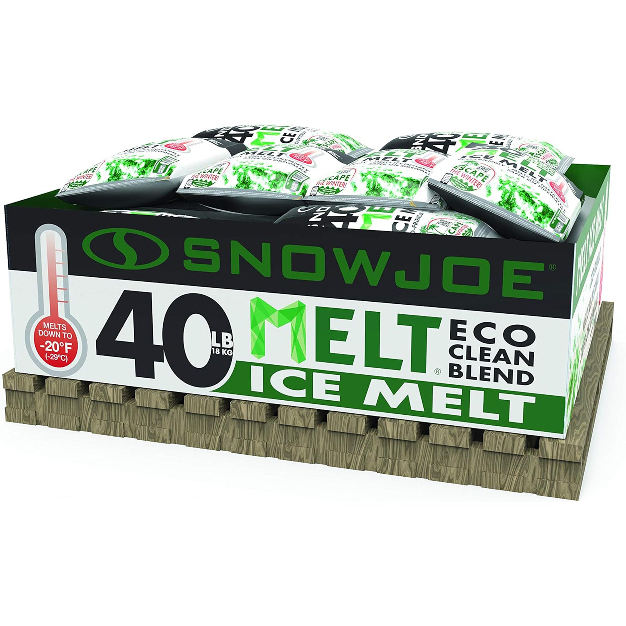 Snow Joe Eco Clean Ice Melter Blend, Safe for Concrete & Plants, 40lb - VMInnovations