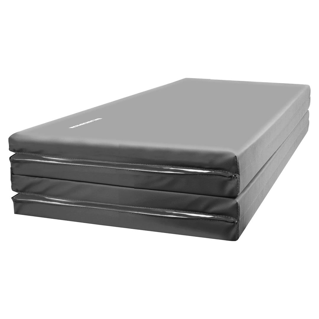 BalanceFrom 4' x 6' x 2" All Purpose Folding Fitness Gymnastics Gym Mat, Grey