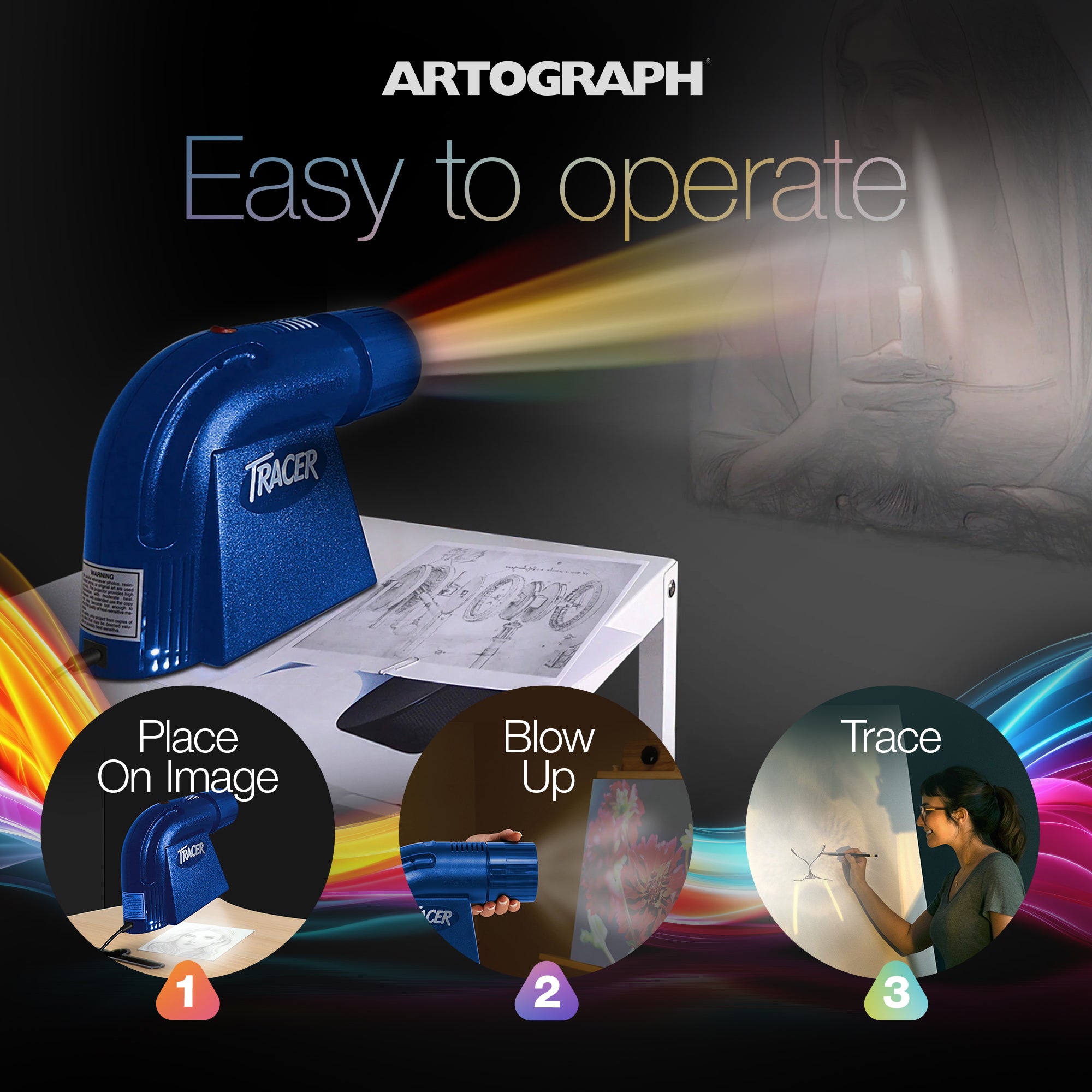 Artograph LED Tracer Opaque Projector for Tracing, Drawing, & Crafting(Open Box)