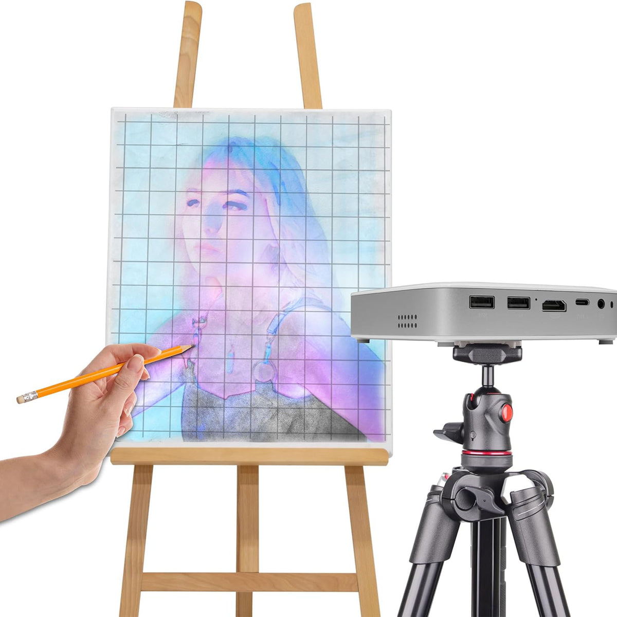Artograph Smart HD Digital Art Projector with Remote + Mini Tripod Tabletop