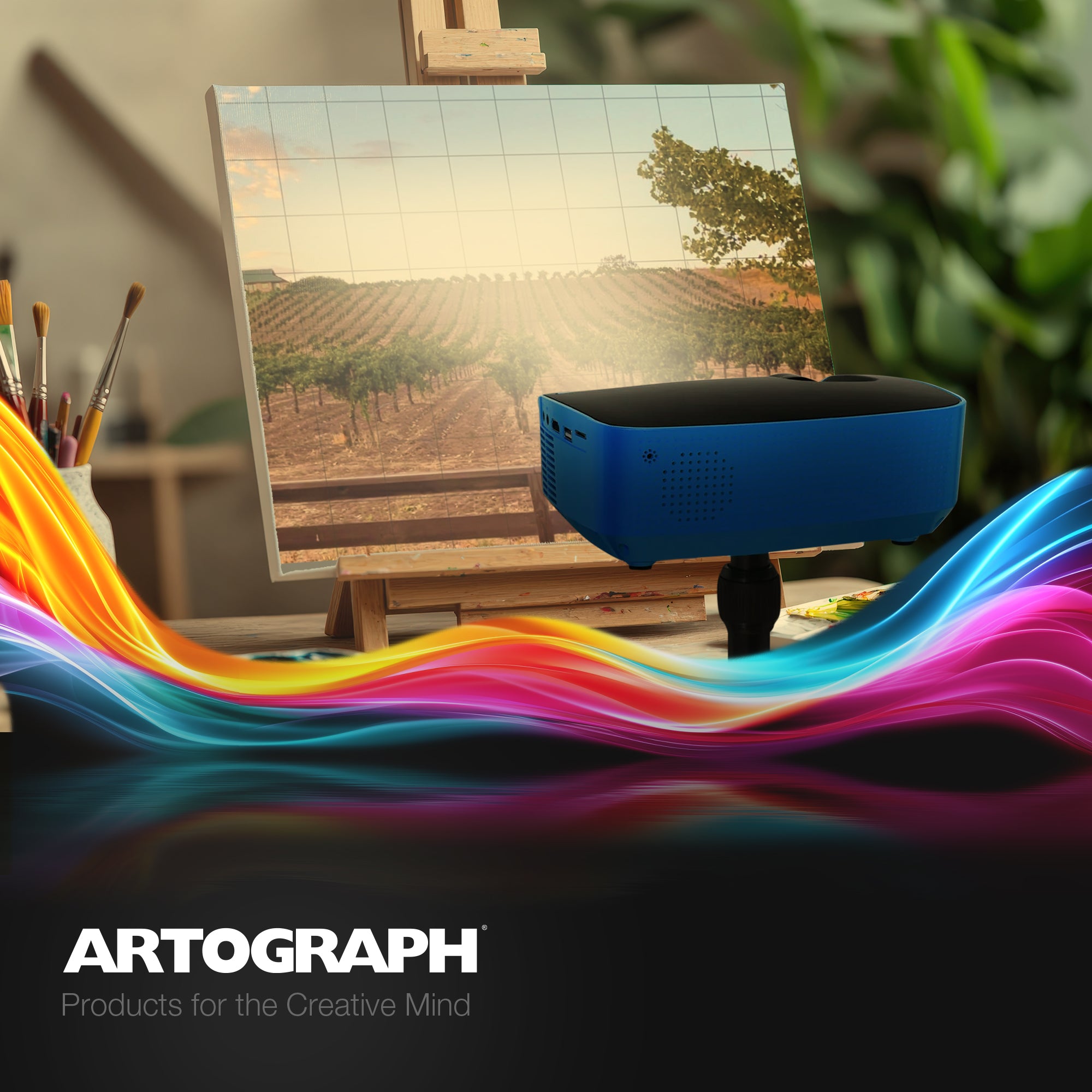 Artograph Smart HD Digital Art Projector, Wi Fi, Flare 100, Blue (Open Box)